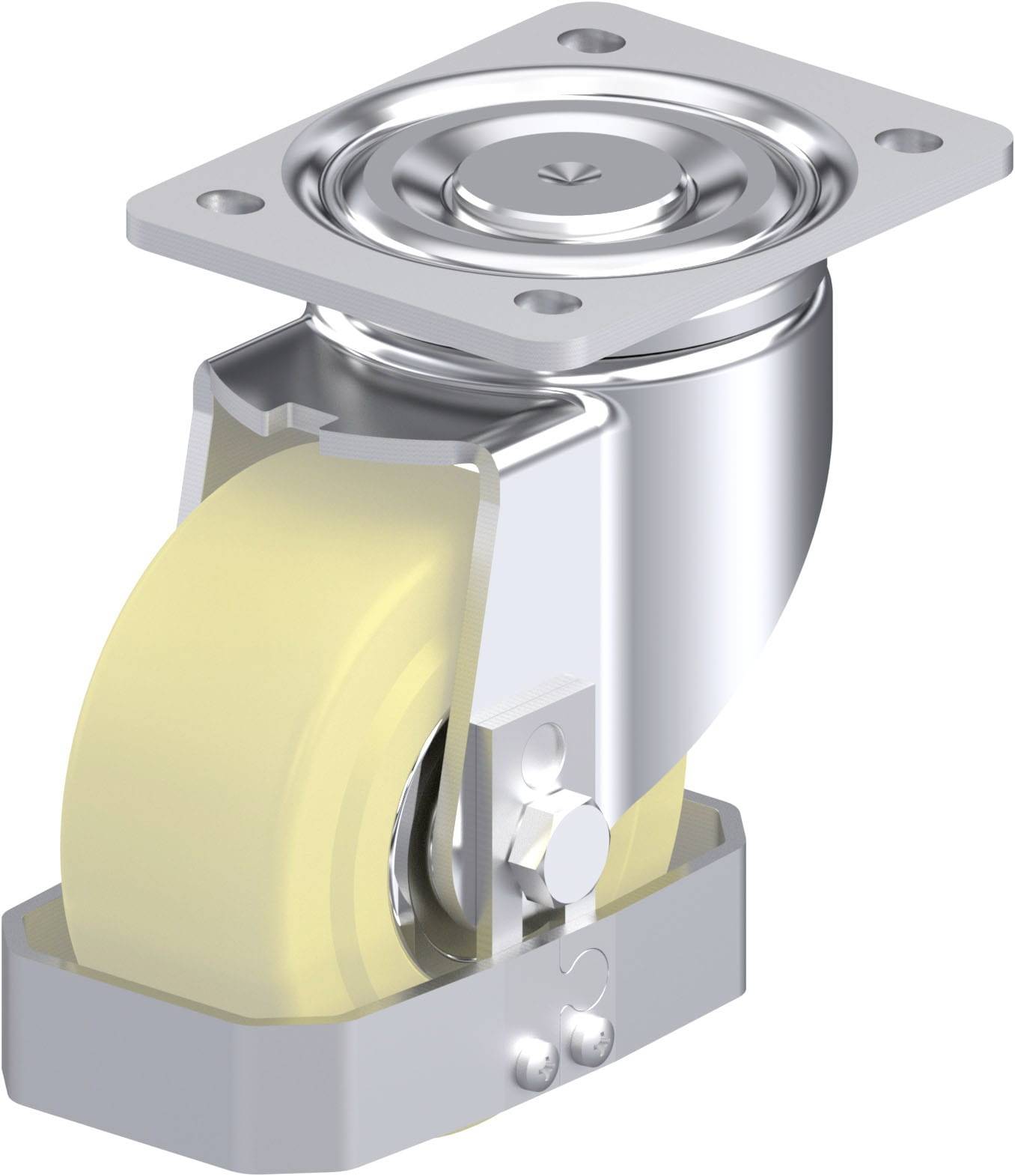 Blickle 857301 LH-GSPO 125K-FS Acéllemez forgógörgő KerékØ: 125 mm Teherbírás (max.): 900 kg 1 db