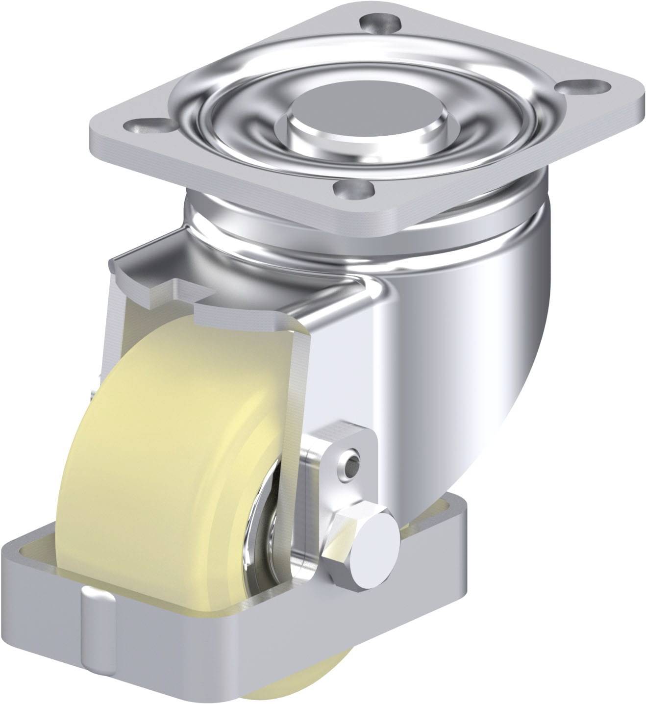 Blickle 922171 LH-GSPO 80K-FS Acéllemez forgógörgő KerékØ: 80 mm Teherbírás (max.): 700 kg 1 db