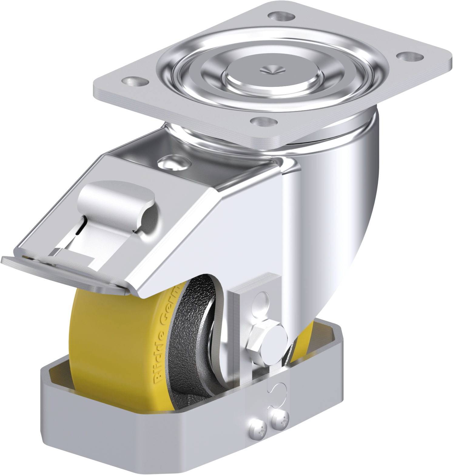 Blickle 754093 LH-GTH 127K-FI-FS Acéllemez forgógörgő KerékØ: 125 mm Teherbírás (max.): 700 kg 1 db