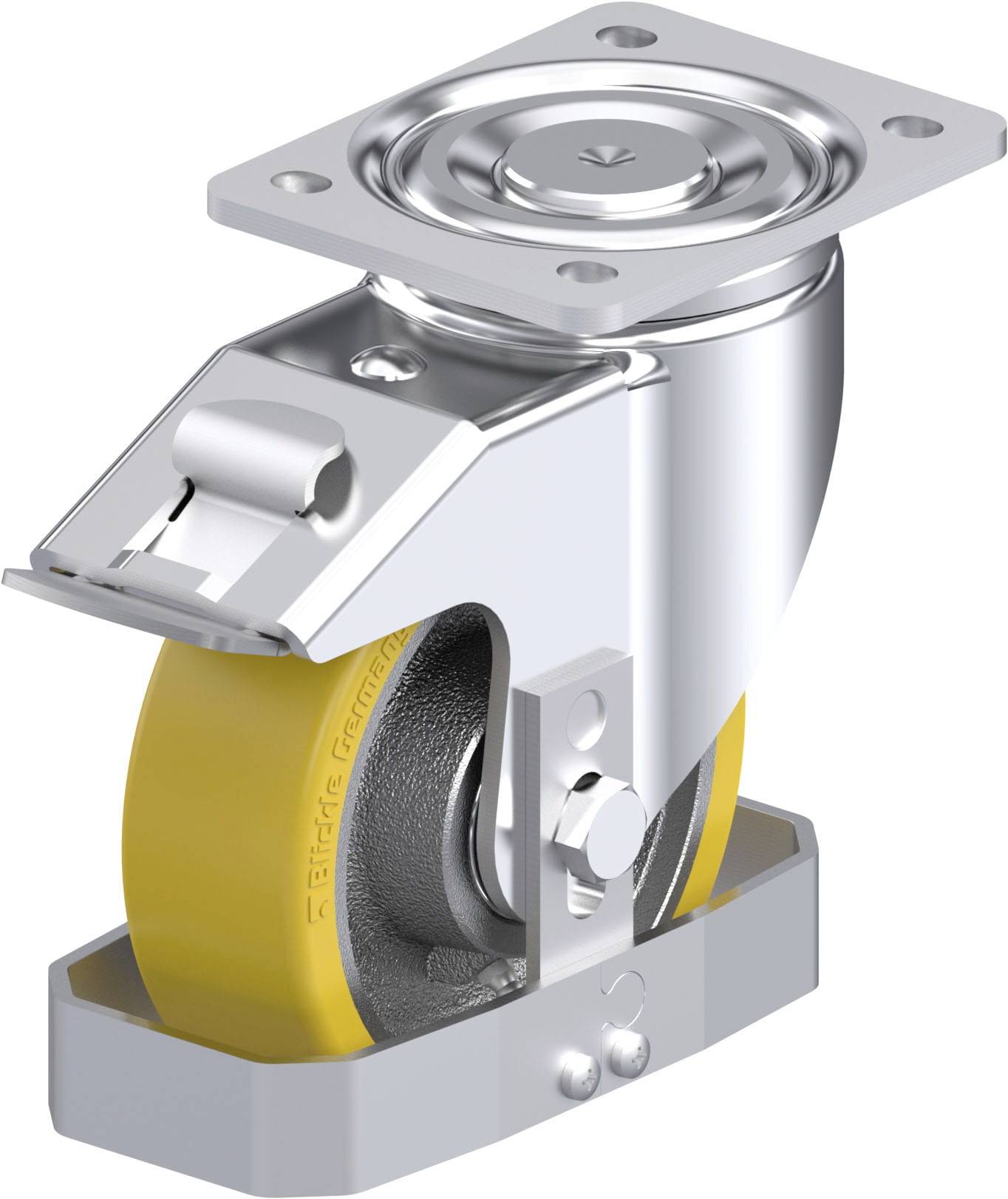 Blickle 887425 LH-GTH 150K-FI-FS Acéllemez forgógörgő KerékØ: 150 mm Teherbírás (max.): 800 kg 1 db