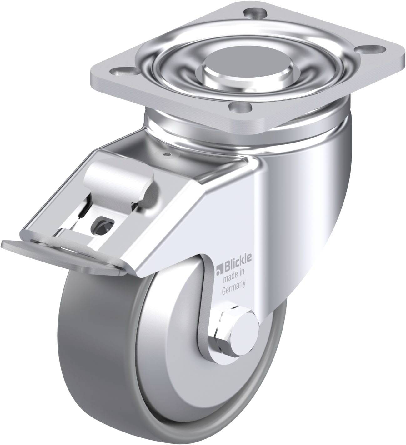 Blickle 946680 LH-PO 100G-1-FI-ELS-FA Acéllemez forgógörgő KerékØ: 100 mm Teherbírás (max.): 280 kg 1 db