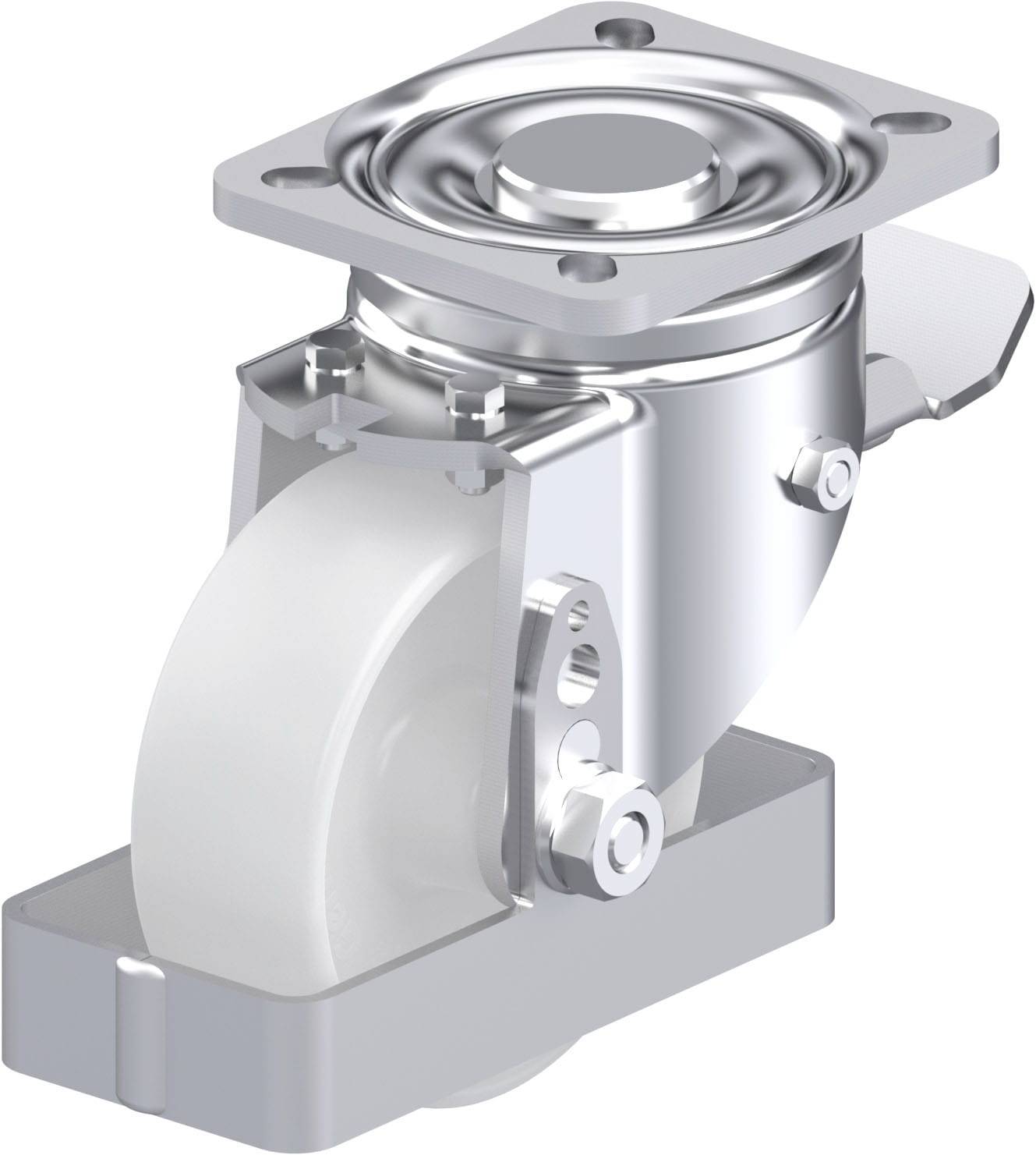 Blickle 939888 LH-PO 100G-1-ST-FS Acéllemez forgógörgő KerékØ: 100 mm Teherbírás (max.): 280 kg 1 db