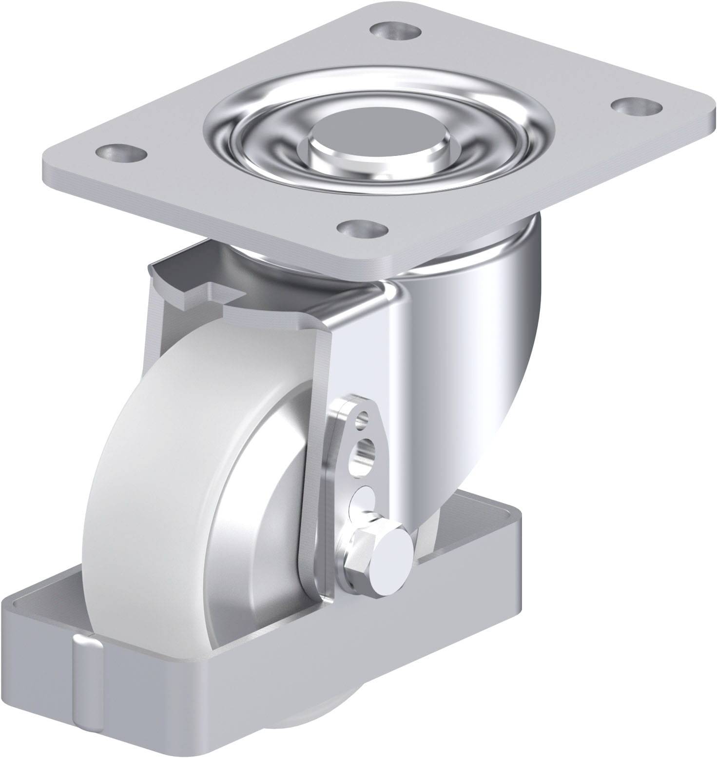 Blickle 939892 LH-PO 100G-3-FA-FS Acéllemez forgógörgő KerékØ: 100 mm Teherbírás (max.): 280 kg 1 db