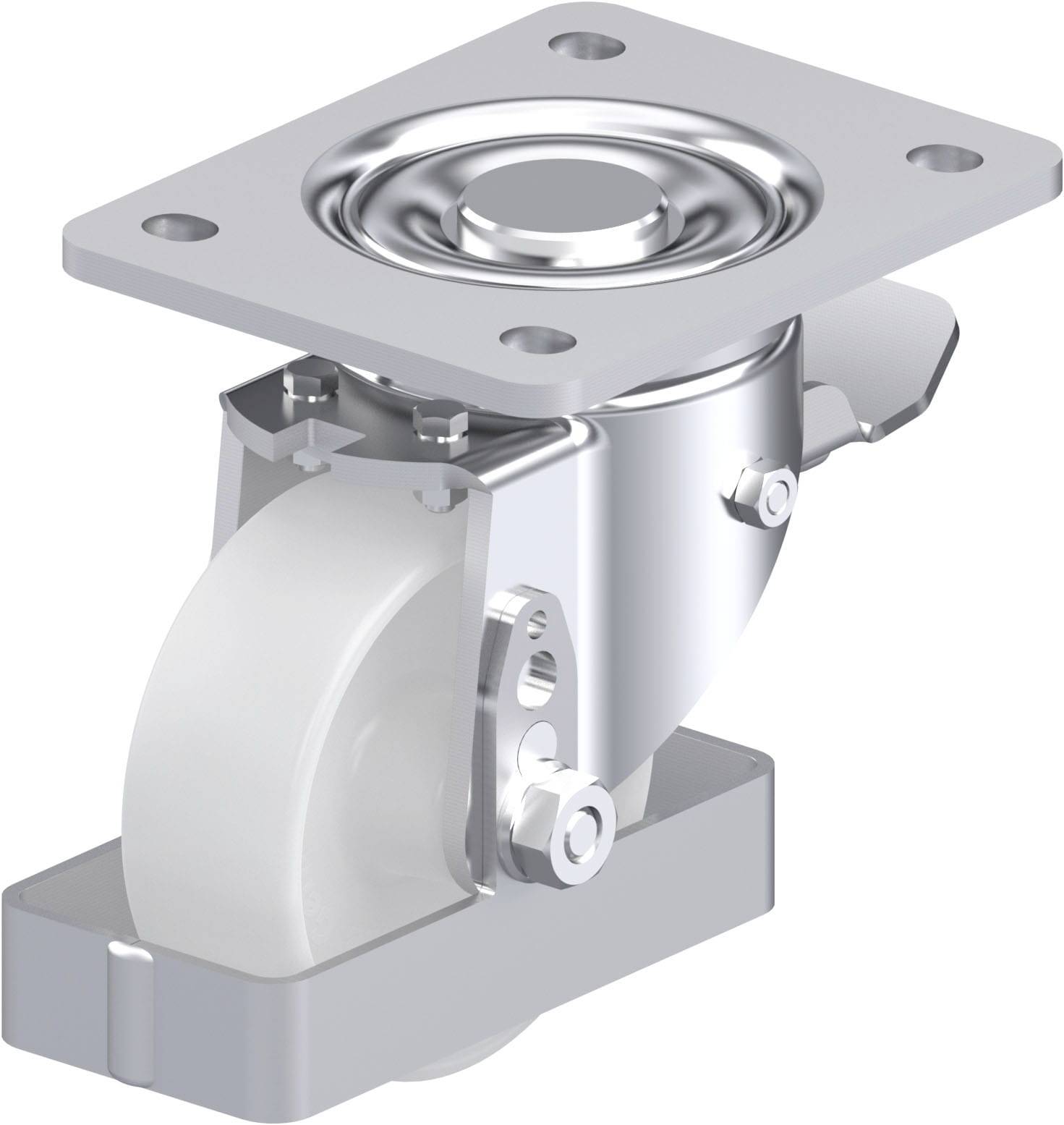 Blickle 939896 LH-PO 100G-3-ST-FS Acéllemez forgógörgő KerékØ: 100 mm Teherbírás (max.): 280 kg 1 db