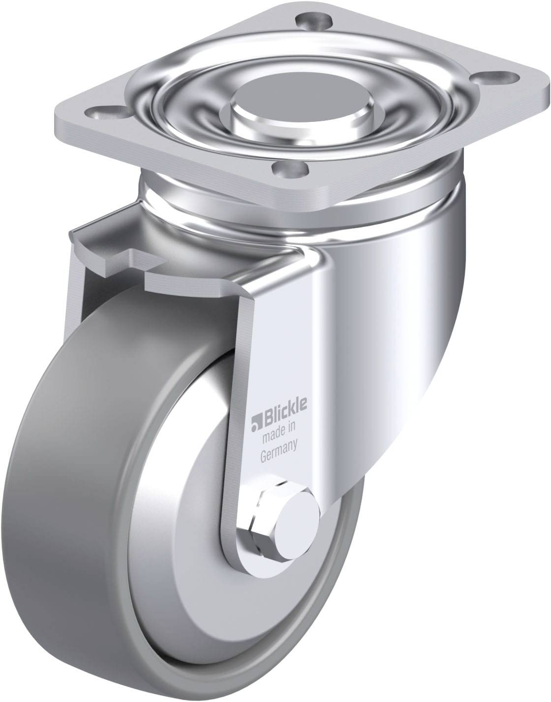 Blickle 946690 LH-PO 100KA-1-ELS-FA Acéllemez forgógörgő KerékØ: 100 mm Teherbírás (max.): 280 kg 1 db