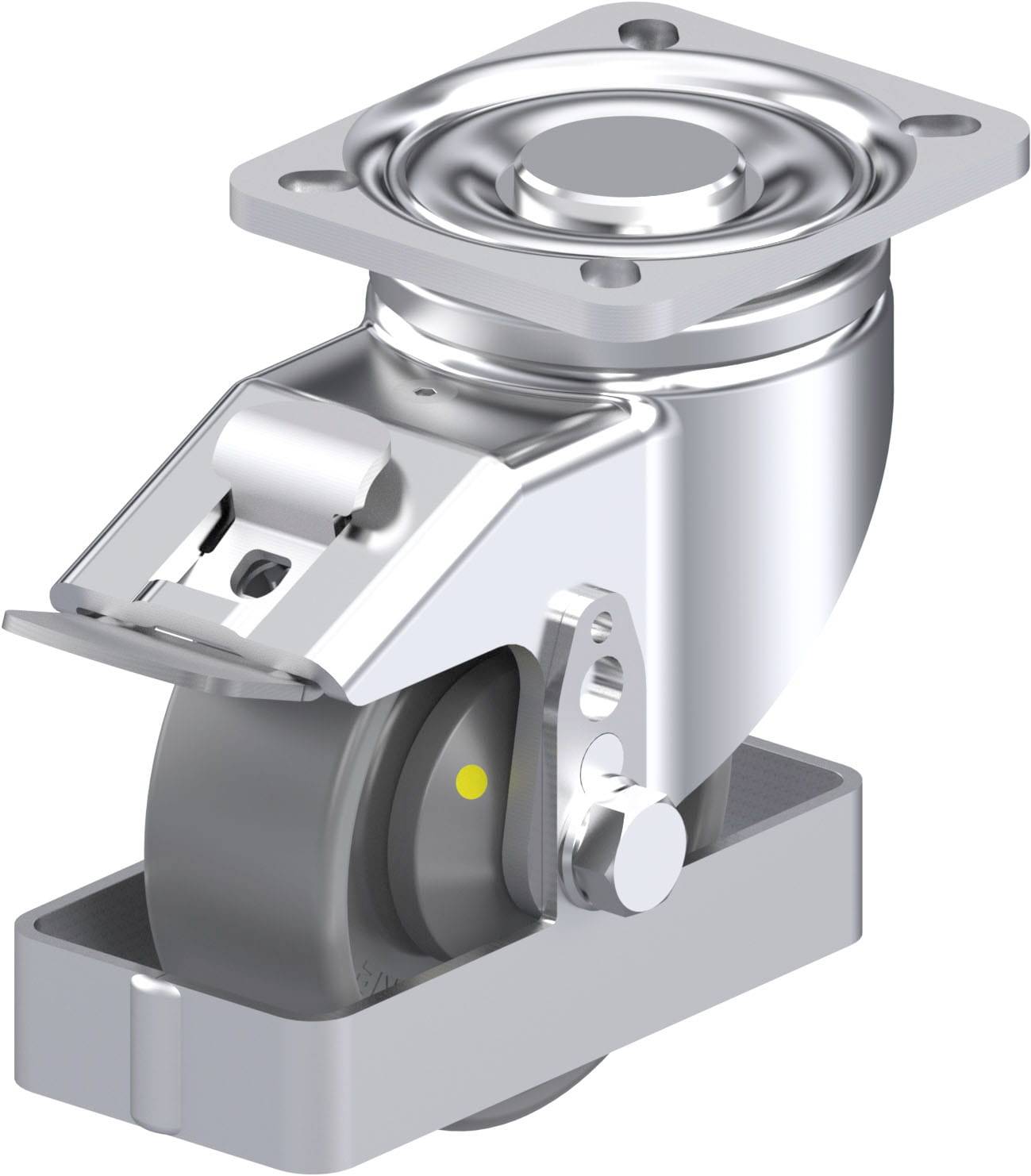 Blickle 939901 LH-PO 100KA-1-FI-ELS-FS Acéllemez forgógörgő KerékØ: 100 mm Teherbírás (max.): 280 kg 1 db
