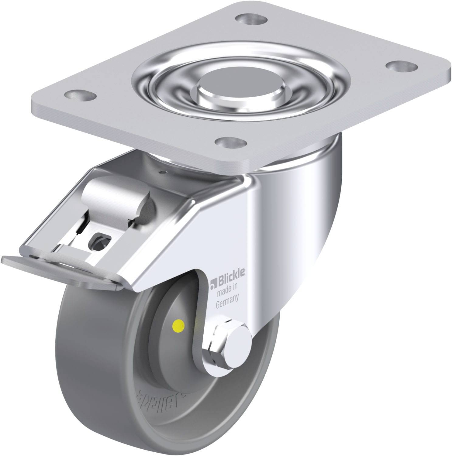 Blickle 936988 LH-PO 100KA-3-FI-ELS Acéllemez forgógörgő KerékØ: 100 mm Teherbírás (max.): 280 kg 1 db