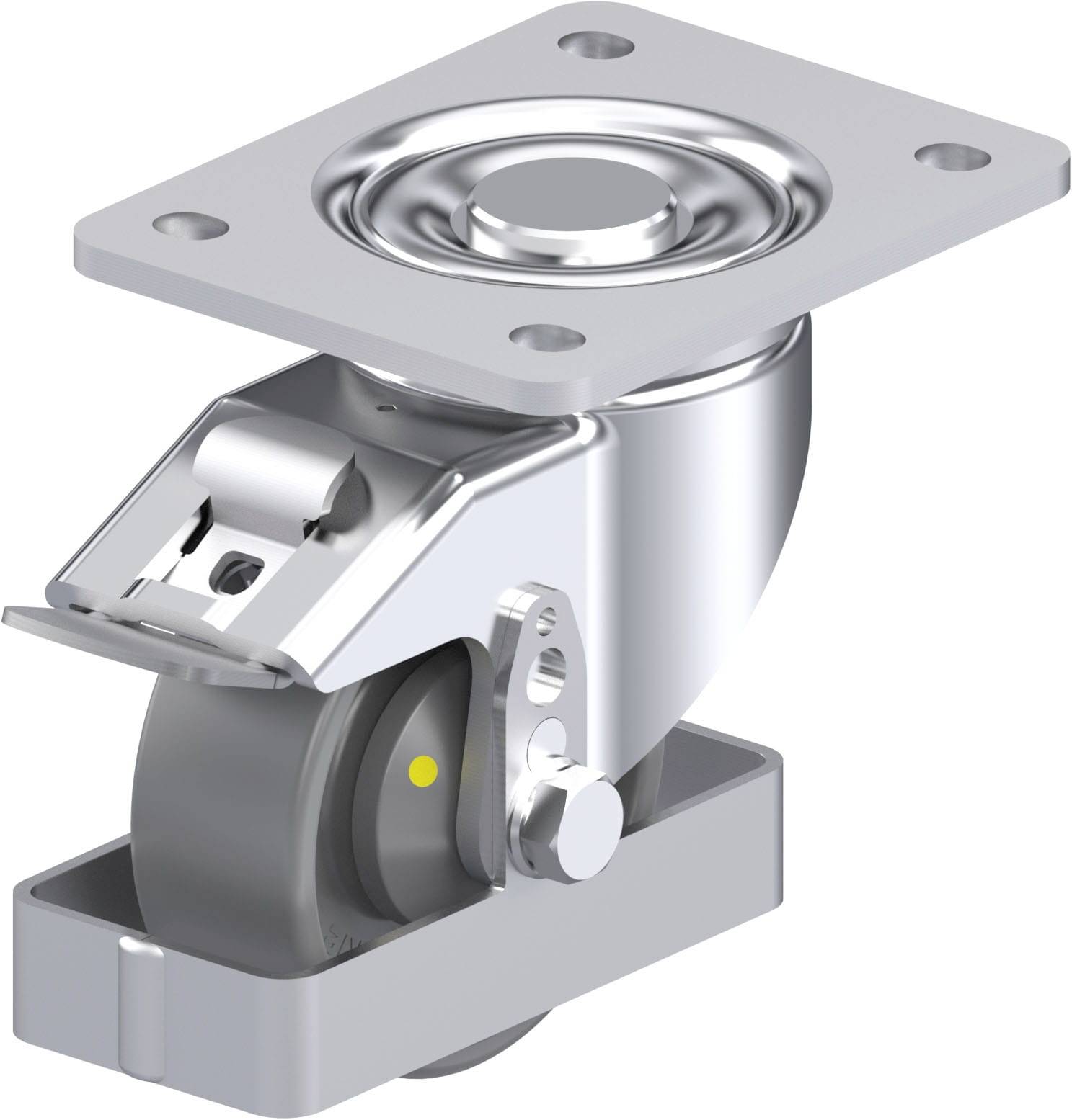 Blickle 939908 LH-PO 100KA-3-FI-ELS-FS Acéllemez forgógörgő KerékØ: 100 mm Teherbírás (max.): 280 kg 1 db