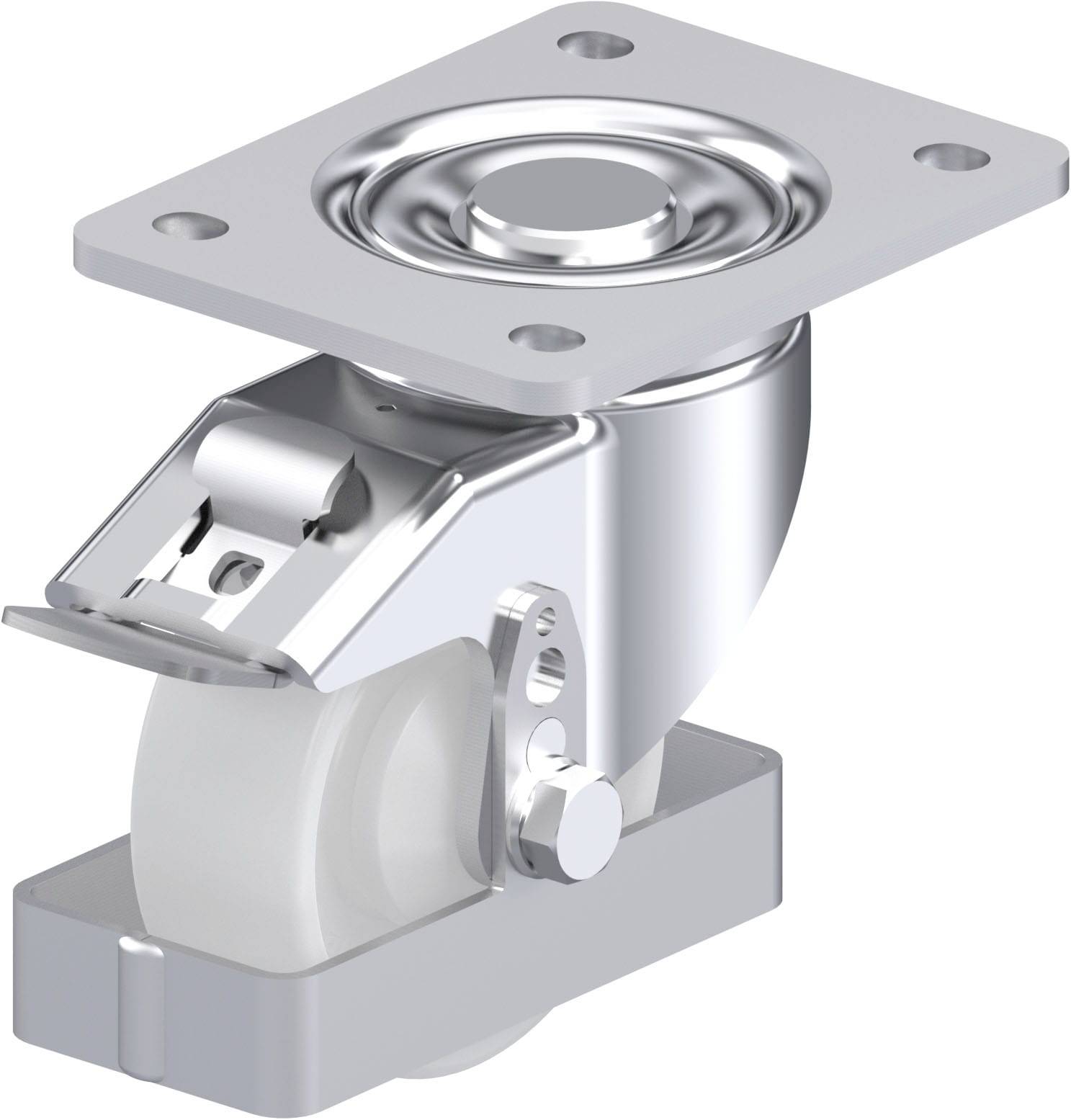 Blickle 907525 LH-PO 100KA-3-FI-FS Acéllemez forgógörgő KerékØ: 100 mm Teherbírás (max.): 280 kg 1 db