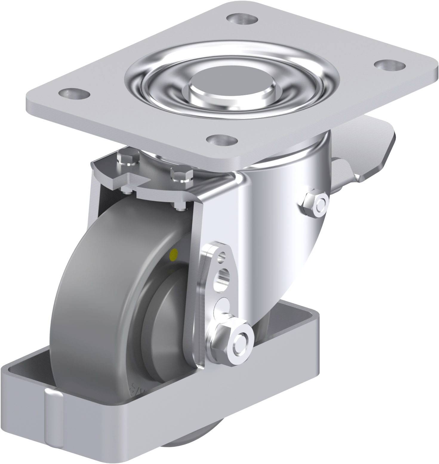 Blickle 939910 LH-PO 100KA-3-ST-ELS-FS Acéllemez forgógörgő KerékØ: 100 mm Teherbírás (max.): 280 kg 1 db