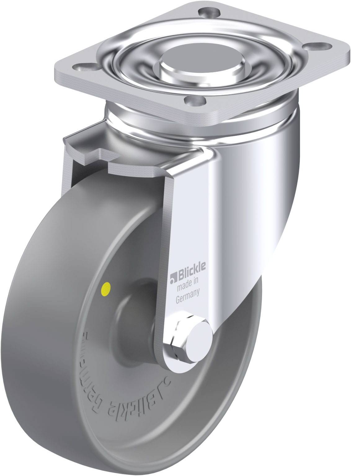 Blickle 936990 LH-PO 125G-1-ELS Acéllemez forgógörgő KerékØ: 125 mm Teherbírás (max.): 300 kg 1 db
