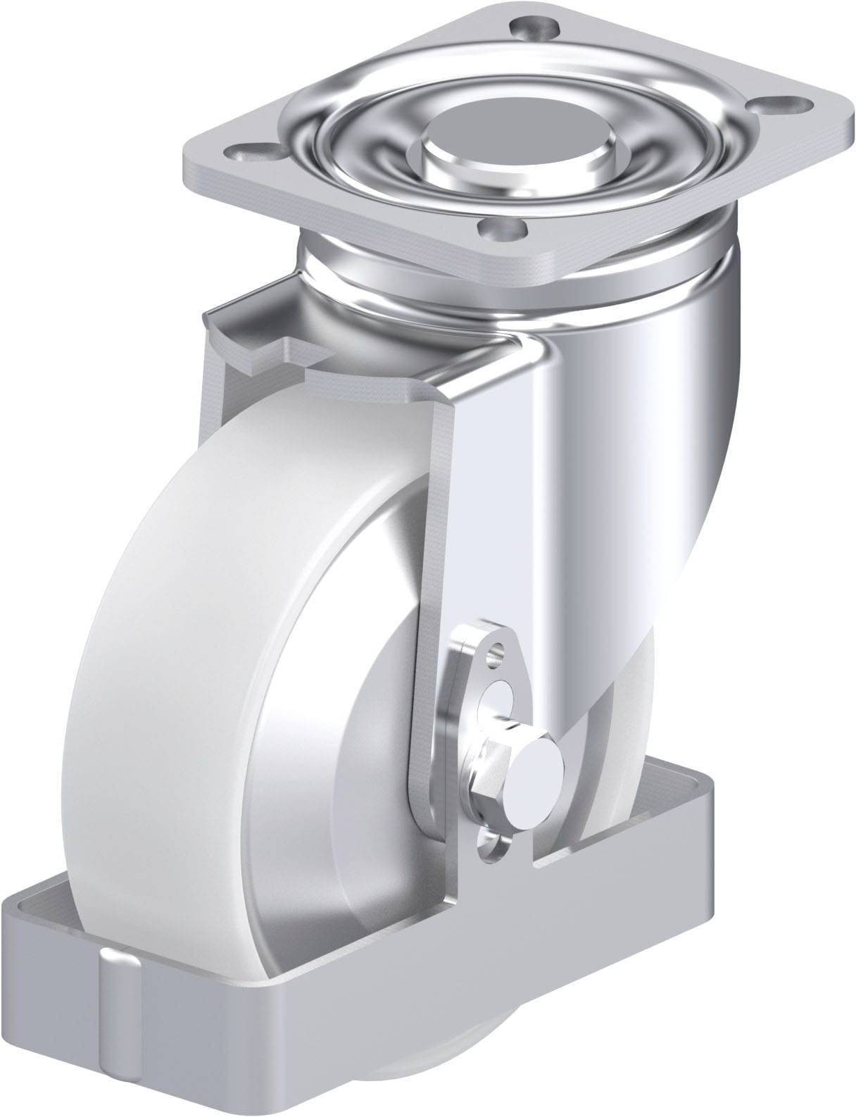 Blickle 939915 LH-PO 125G-1-FA-FS Acéllemez forgógörgő KerékØ: 125 mm Teherbírás (max.): 300 kg 1 db