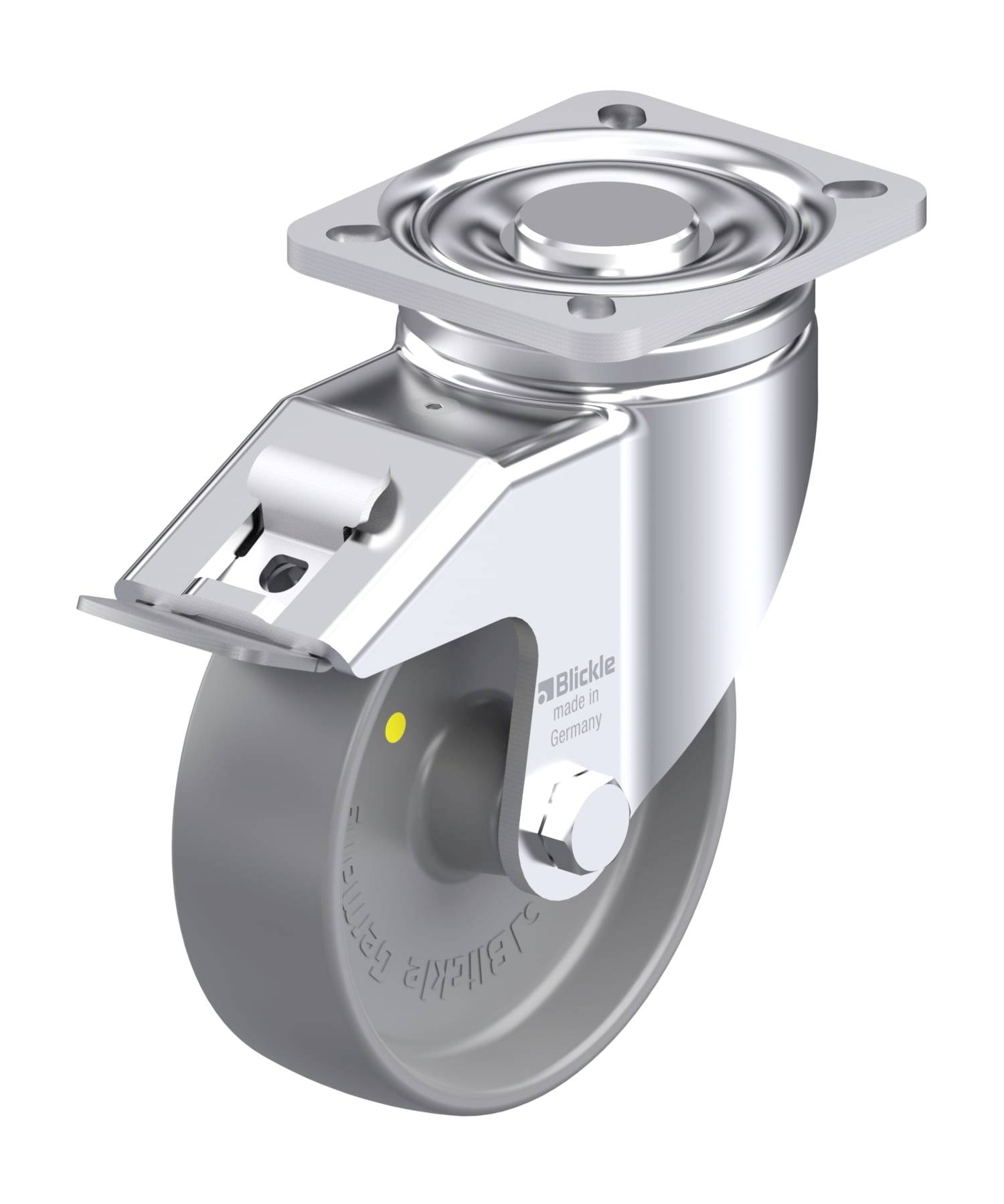 Blickle 936991 LH-PO 125G-1-FI-ELS Acéllemez forgógörgő KerékØ: 125 mm Teherbírás (max.): 300 kg 1 db