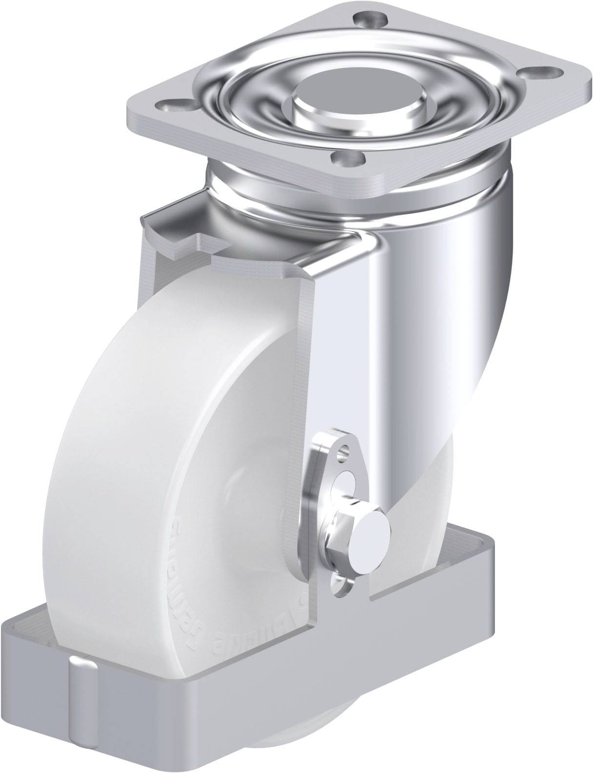 Blickle 939914 LH-PO 125G-1-FS Acéllemez forgógörgő KerékØ: 125 mm Teherbírás (max.): 300 kg 1 db