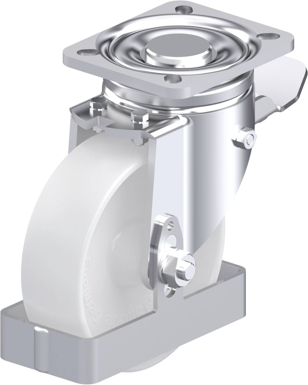 Blickle 939919 LH-PO 125G-1-ST-FS Acéllemez forgógörgő KerékØ: 125 mm Teherbírás (max.): 300 kg 1 db