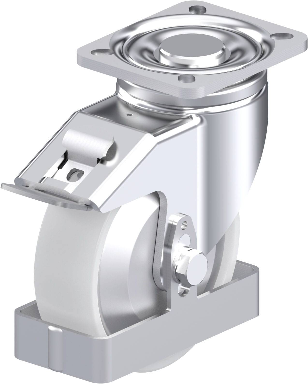 Blickle 939934 LH-PO 125KA-1-FI-FA-FS Acéllemez forgógörgő KerékØ: 125 mm Teherbírás (max.): 300 kg 1 db