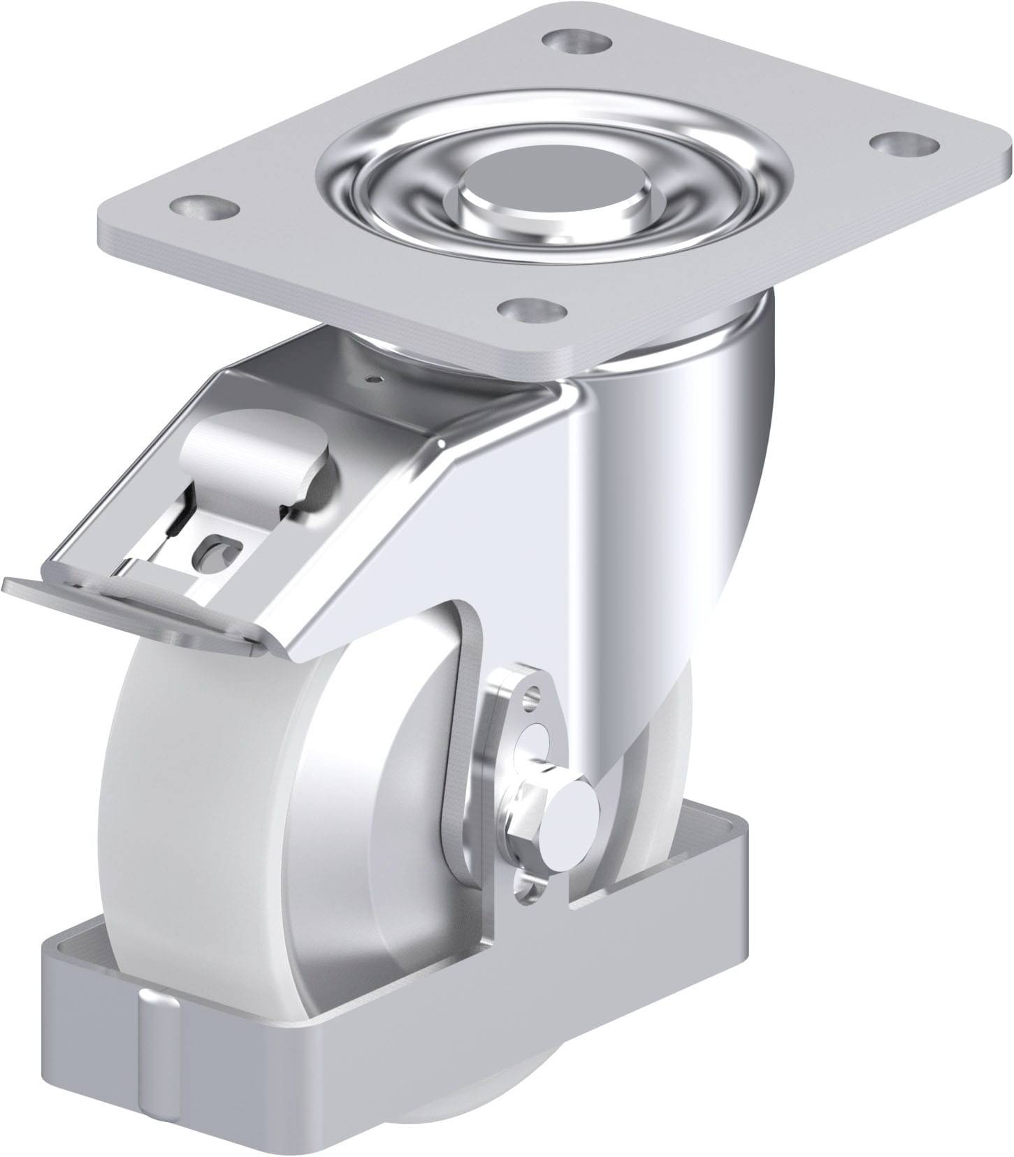 Blickle 939942 LH-PO 125KA-3-FI-FA-FS Acéllemez forgógörgő KerékØ: 125 mm Teherbírás (max.): 300 kg 1 db