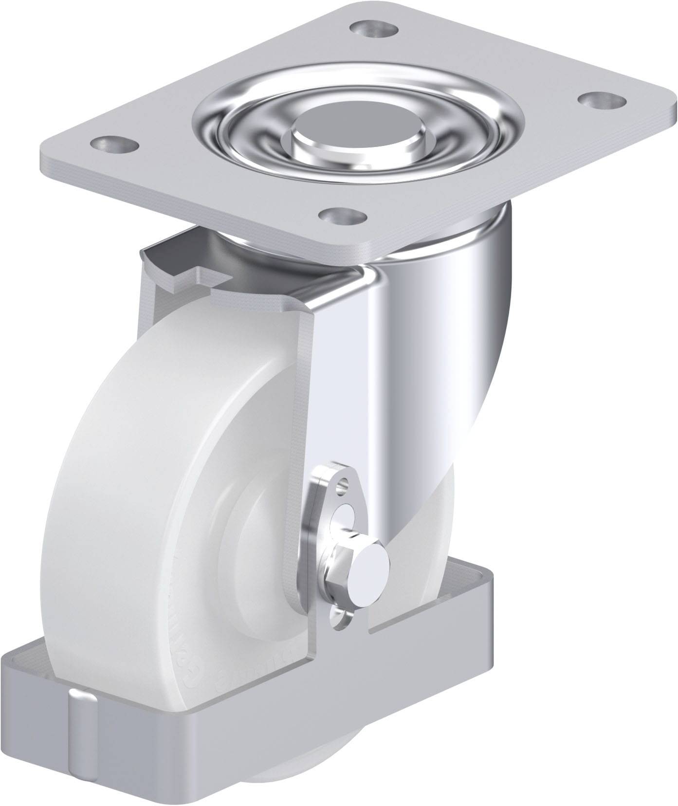 Blickle 896240 LH-PO 125KA-3-FS Acéllemez forgógörgő KerékØ: 125 mm Teherbírás (max.): 300 kg 1 db