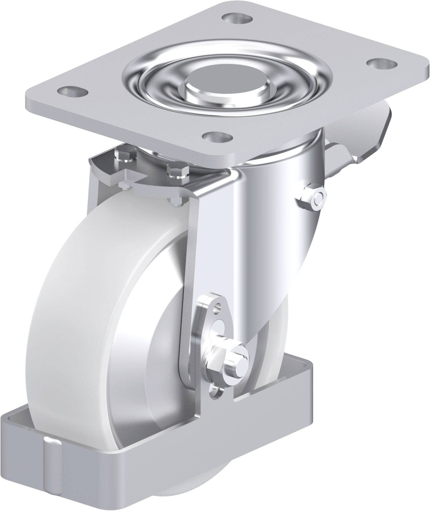Blickle 939945 LH-PO 125KA-3-ST-FA-FS Acéllemez forgógörgő KerékØ: 125 mm Teherbírás (max.): 300 kg 1 db