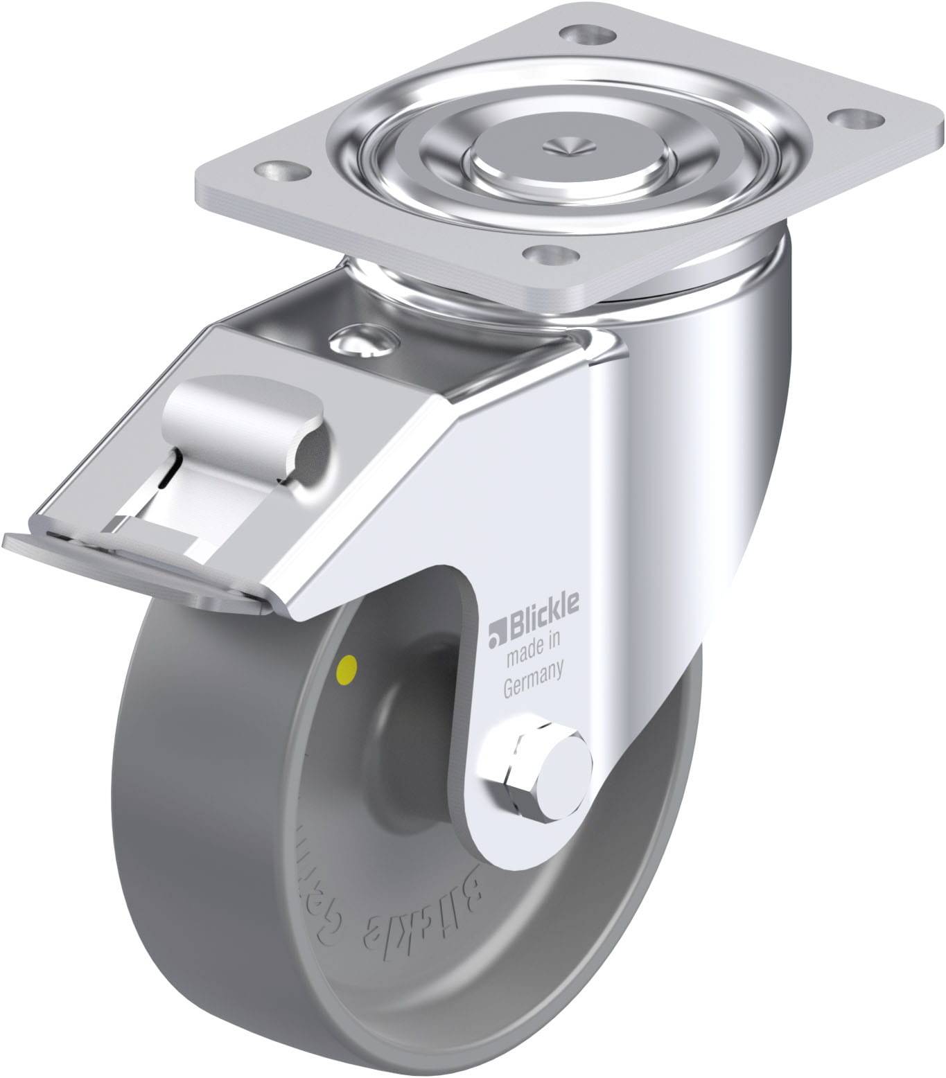 Blickle 937001 LH-PO 150G-FI-ELS Acéllemez forgógörgő KerékØ: 150 mm Teherbírás (max.): 400 kg 1 db