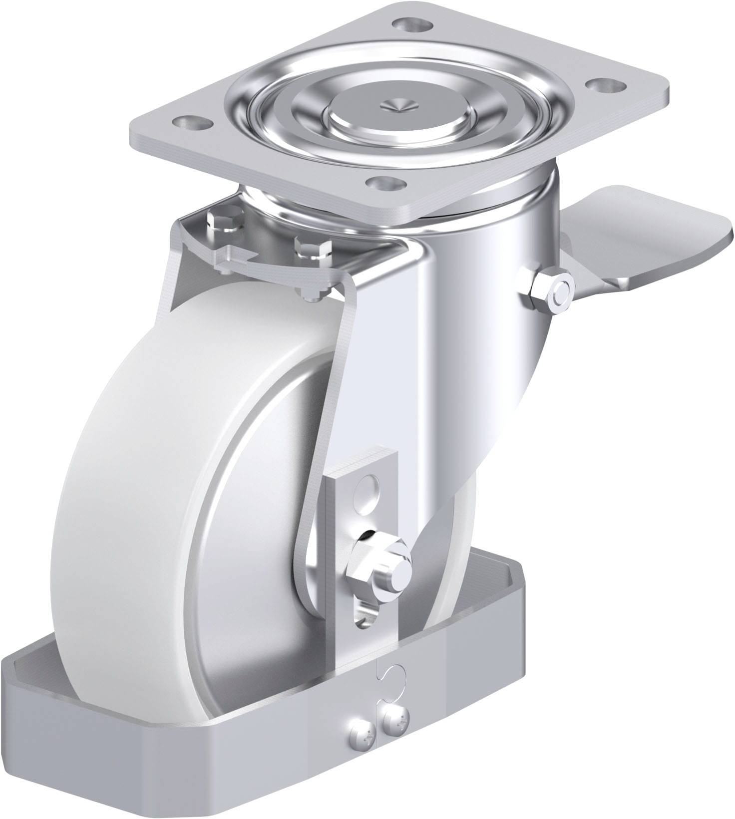 Blickle 939960 LH-PO 150G-ST-FA-FS Acéllemez forgógörgő KerékØ: 150 mm Teherbírás (max.): 400 kg 1 db