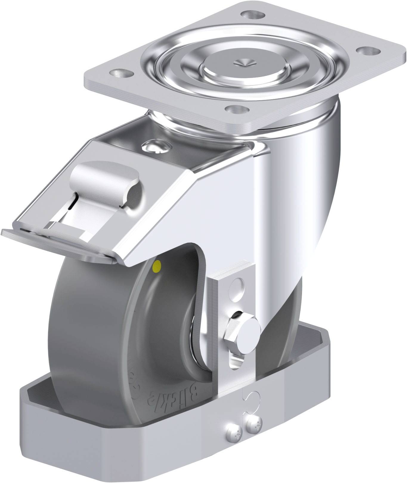 Blickle 939963 LH-PO 150K-FI-ELS-FS Acéllemez forgógörgő KerékØ: 150 mm Teherbírás (max.): 400 kg 1 db