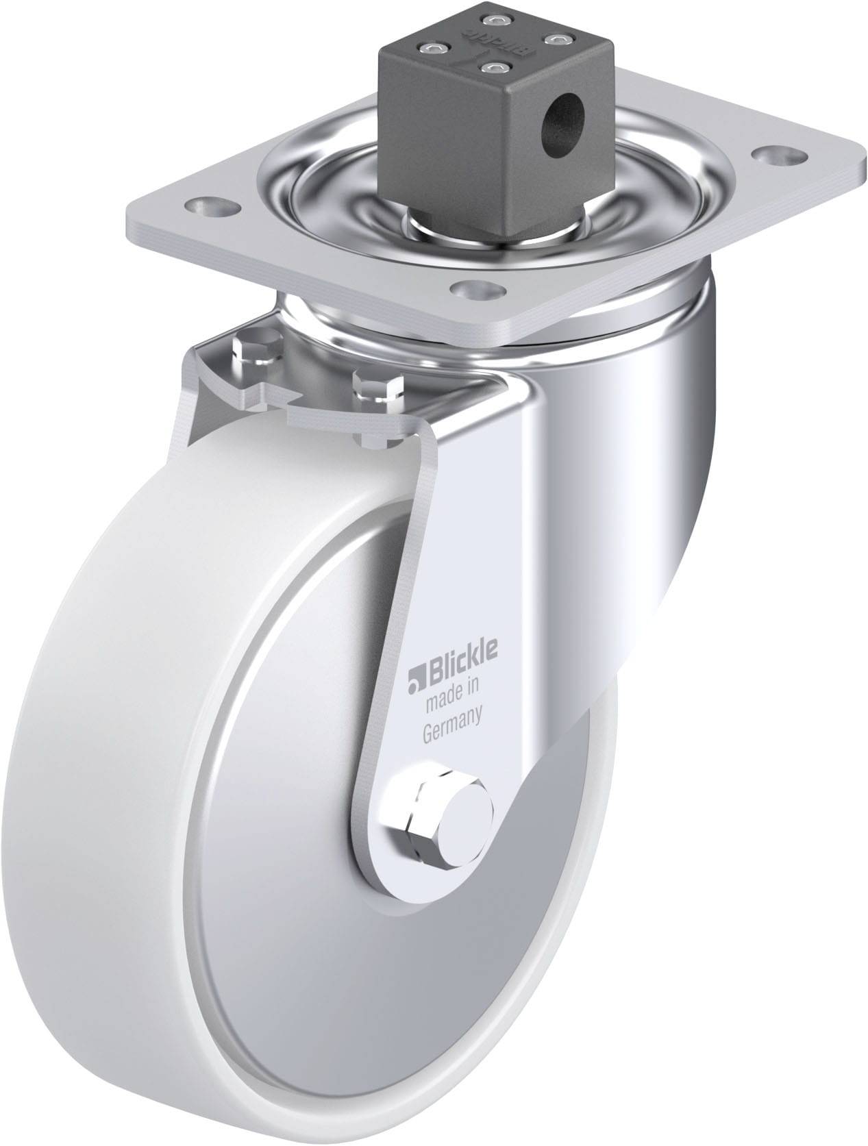 Blickle 852789 LH-PO 160G-CS13-FA Acéllemez forgógörgő KerékØ: 160 mm Teherbírás (max.): 450 kg 1 db