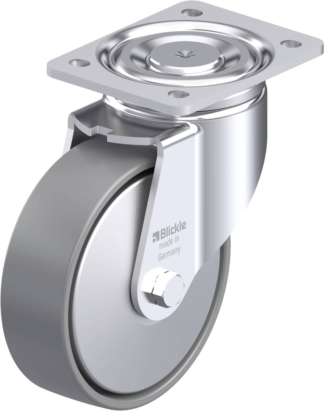 Blickle 946740 LH-PO 160G-ELS-FA Acéllemez forgógörgő KerékØ: 160 mm Teherbírás (max.): 450 kg 1 db