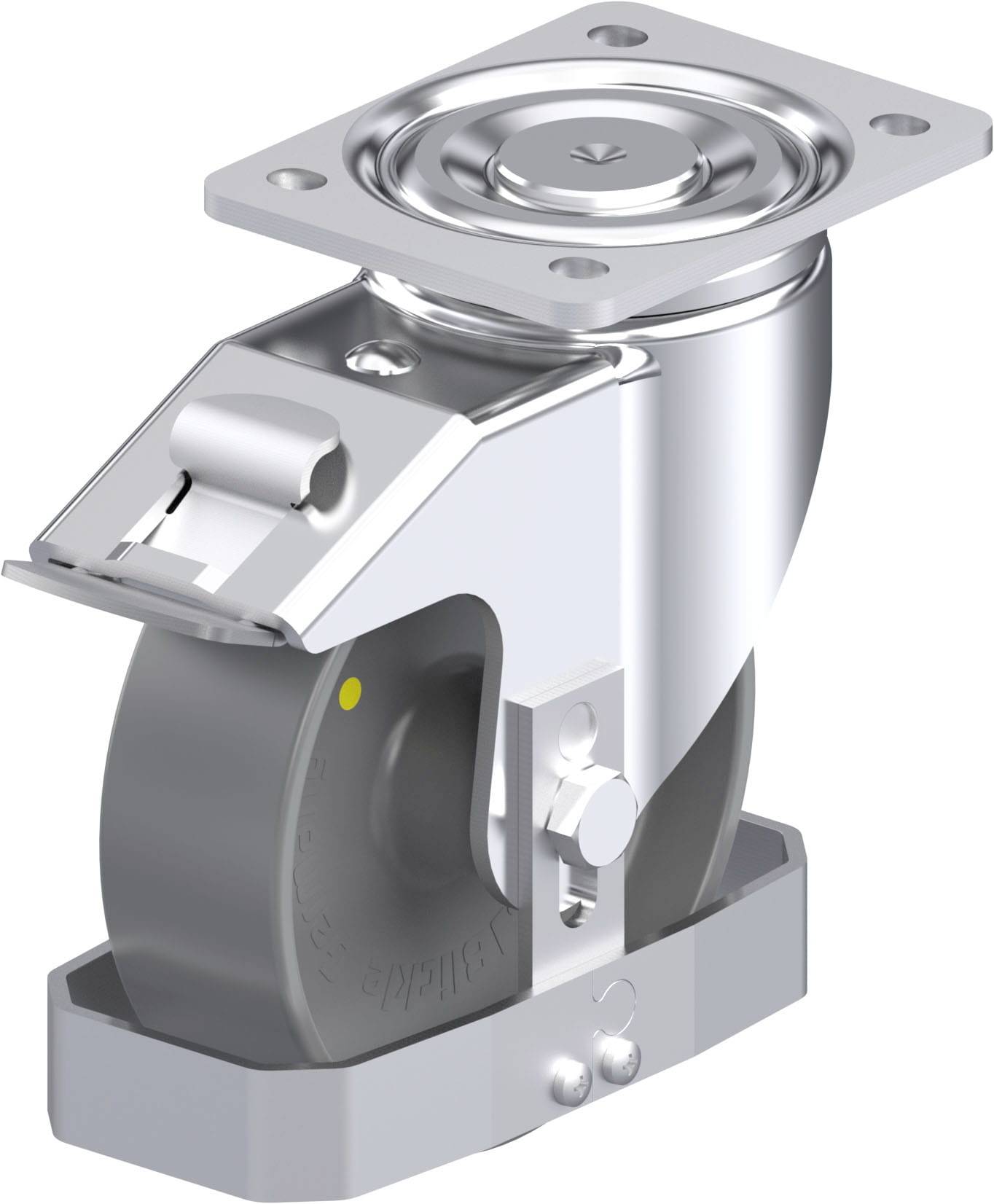 Blickle 939972 LH-PO 160G-FI-ELS-FS Acéllemez forgógörgő KerékØ: 160 mm Teherbírás (max.): 450 kg 1 db