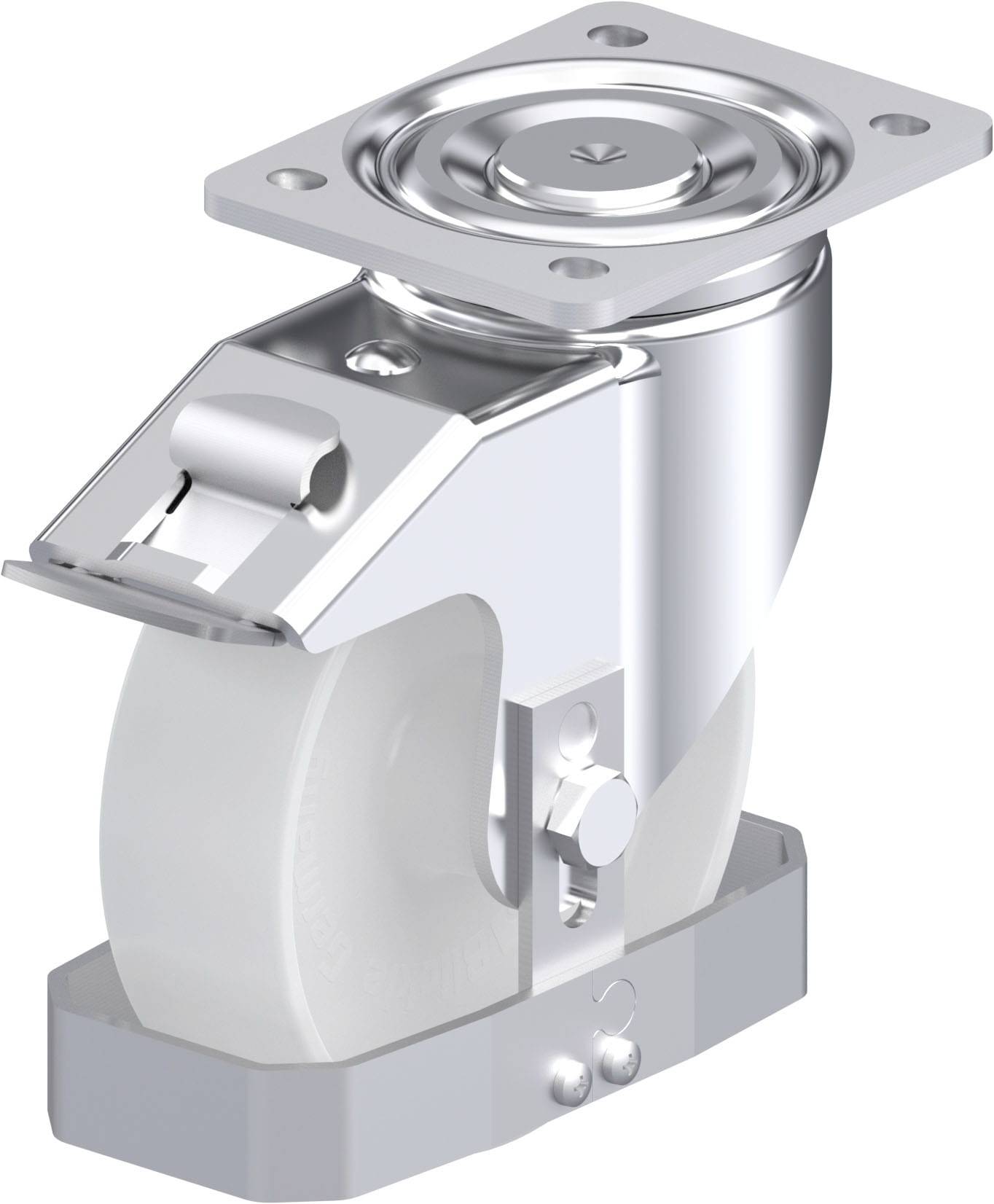 Blickle 748961 LH-PO 160G-FI-FS Acéllemez forgógörgő KerékØ: 160 mm Teherbírás (max.): 450 kg 1 db