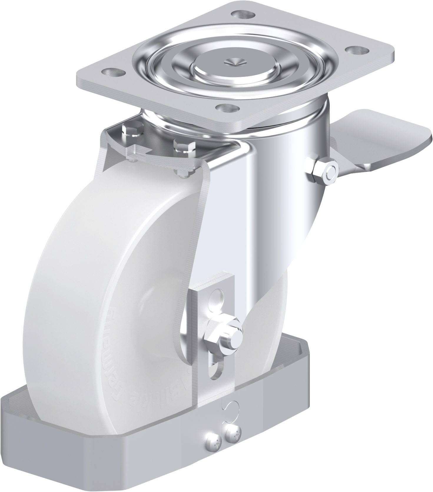 Blickle 939978 LH-PO 160G-ST-FS Acéllemez forgógörgő KerékØ: 160 mm Teherbírás (max.): 450 kg 1 db
