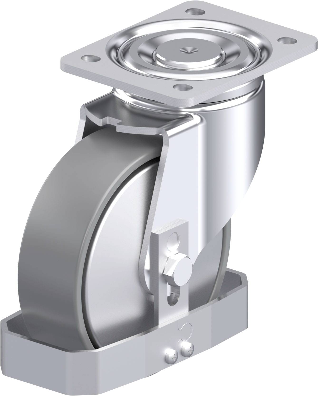 Blickle 946751 LH-PO 160K-ELS-FA-FS Acéllemez forgógörgő KerékØ: 160 mm Teherbírás (max.): 450 kg 1 db