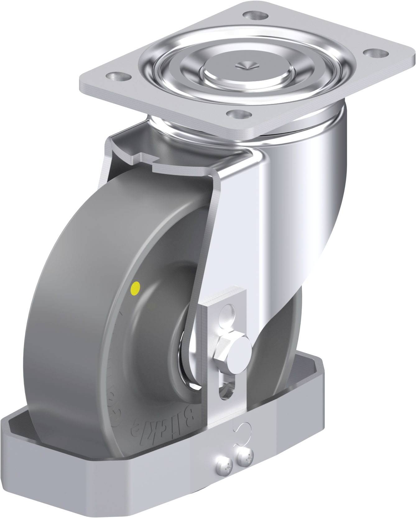 Blickle 939980 LH-PO 160K-ELS-FS Acéllemez forgógörgő KerékØ: 160 mm Teherbírás (max.): 450 kg 1 db