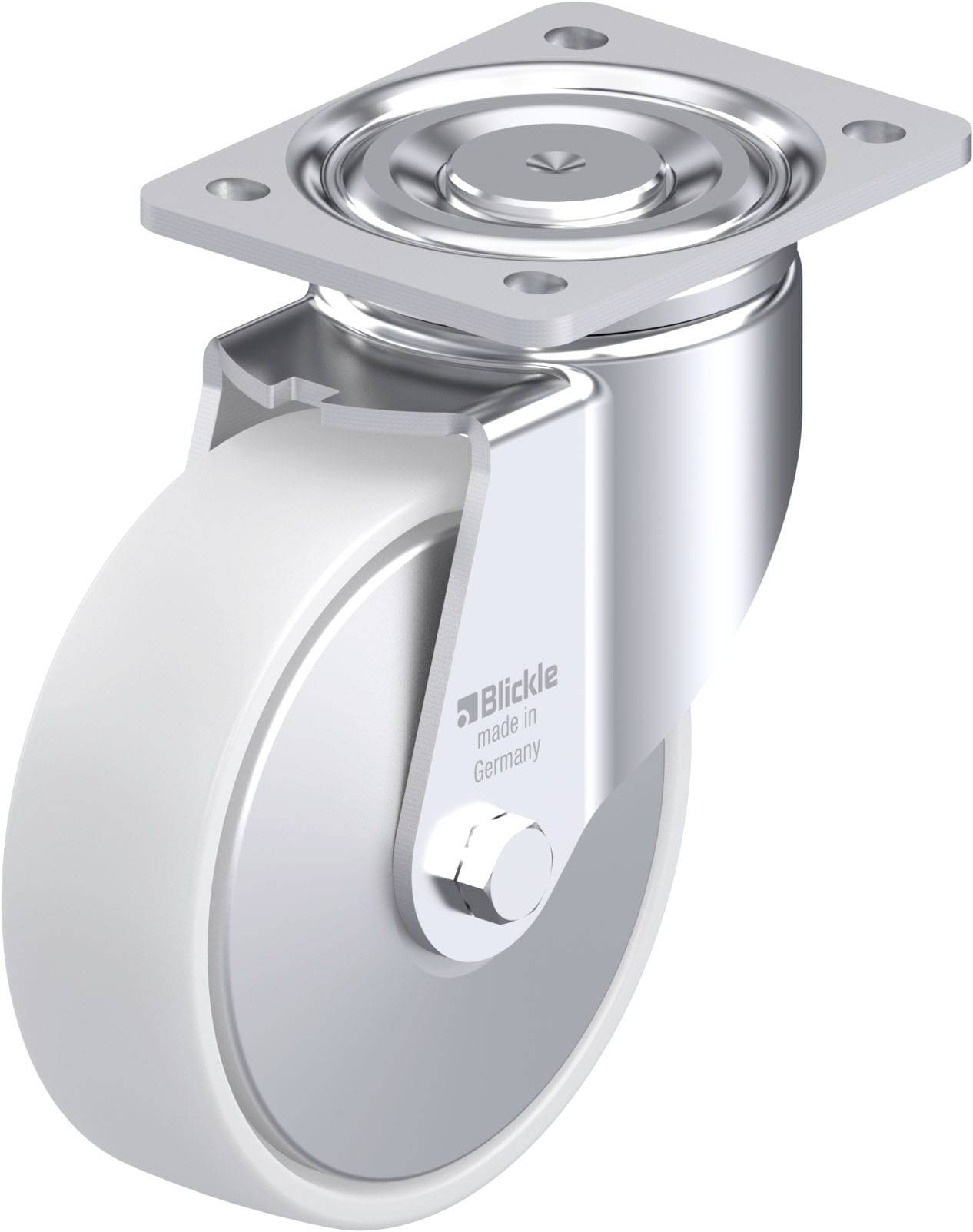 Blickle 750027 LH-PO 160K-FA Acéllemez forgógörgő KerékØ: 160 mm Teherbírás (max.): 450 kg 1 db