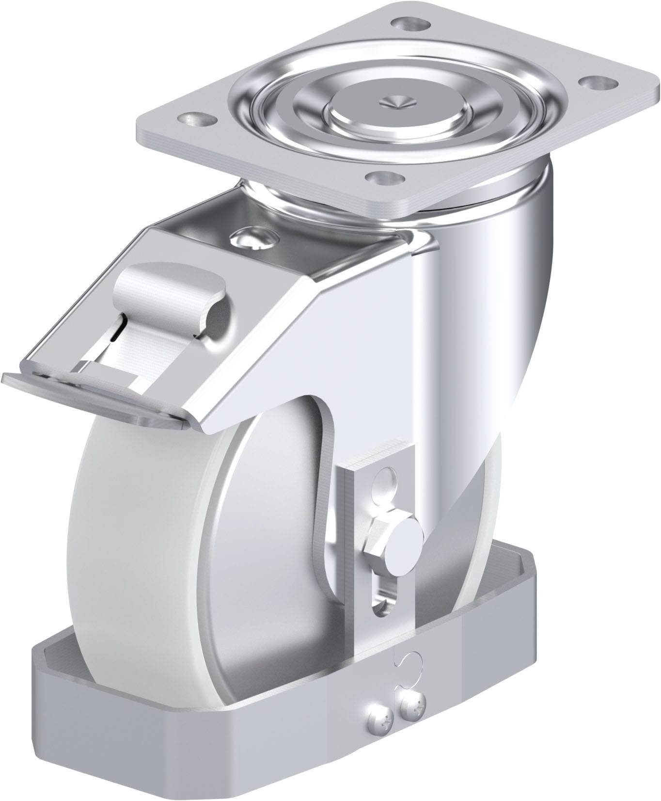 Blickle 939986 LH-PO 160K-FI-FA-FS Acéllemez forgógörgő KerékØ: 160 mm Teherbírás (max.): 450 kg 1 db