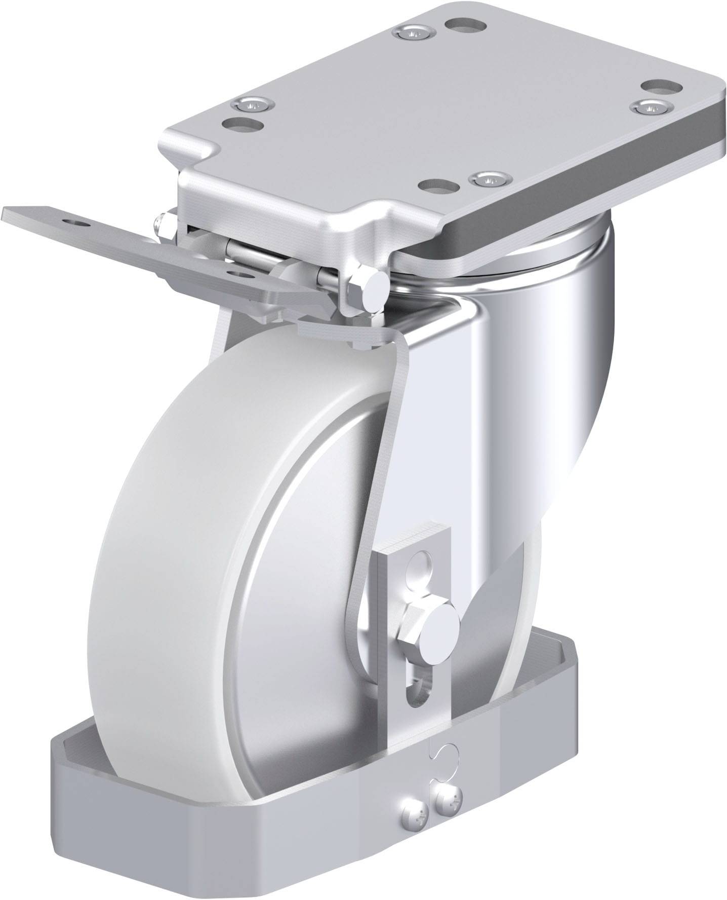 Blickle 939988 LH-PO 160K-IS-FA-FS Acéllemez forgógörgő KerékØ: 160 mm Teherbírás (max.): 450 kg 1 db