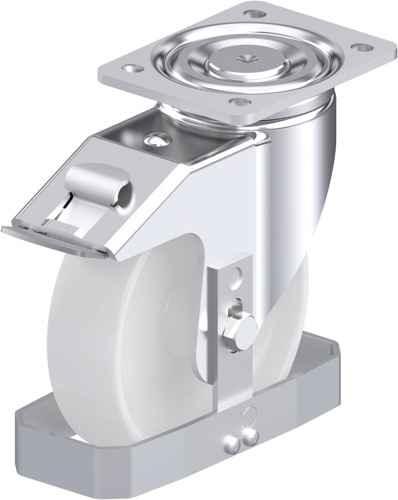 Blickle 939993 LH-PO 175G-FI-FS Acéllemez forgógörgő KerékØ: 175 mm Teherbírás (max.): 500 kg 1 db