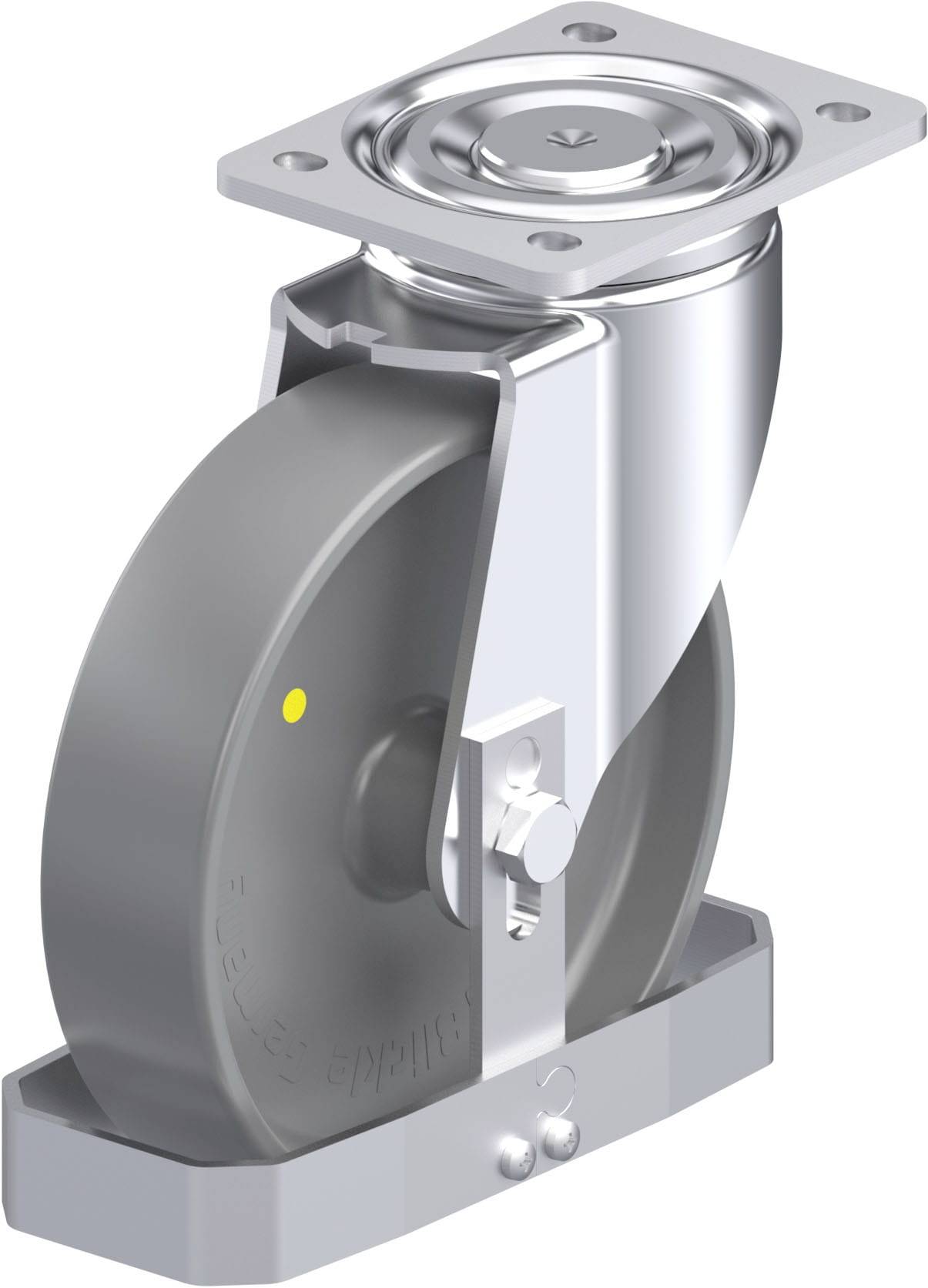 Blickle 940001 LH-PO 200G-ELS-FS Acéllemez forgógörgő KerékØ: 200 mm Teherbírás (max.): 600 kg 1 db