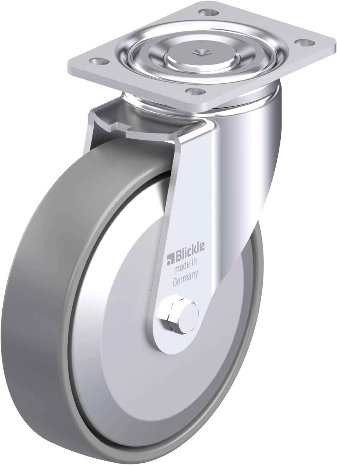 Blickle 946770 LH-PO 200K-ELS-FA Acéllemez forgógörgő KerékØ: 200 mm Teherbírás (max.): 600 kg 1 db