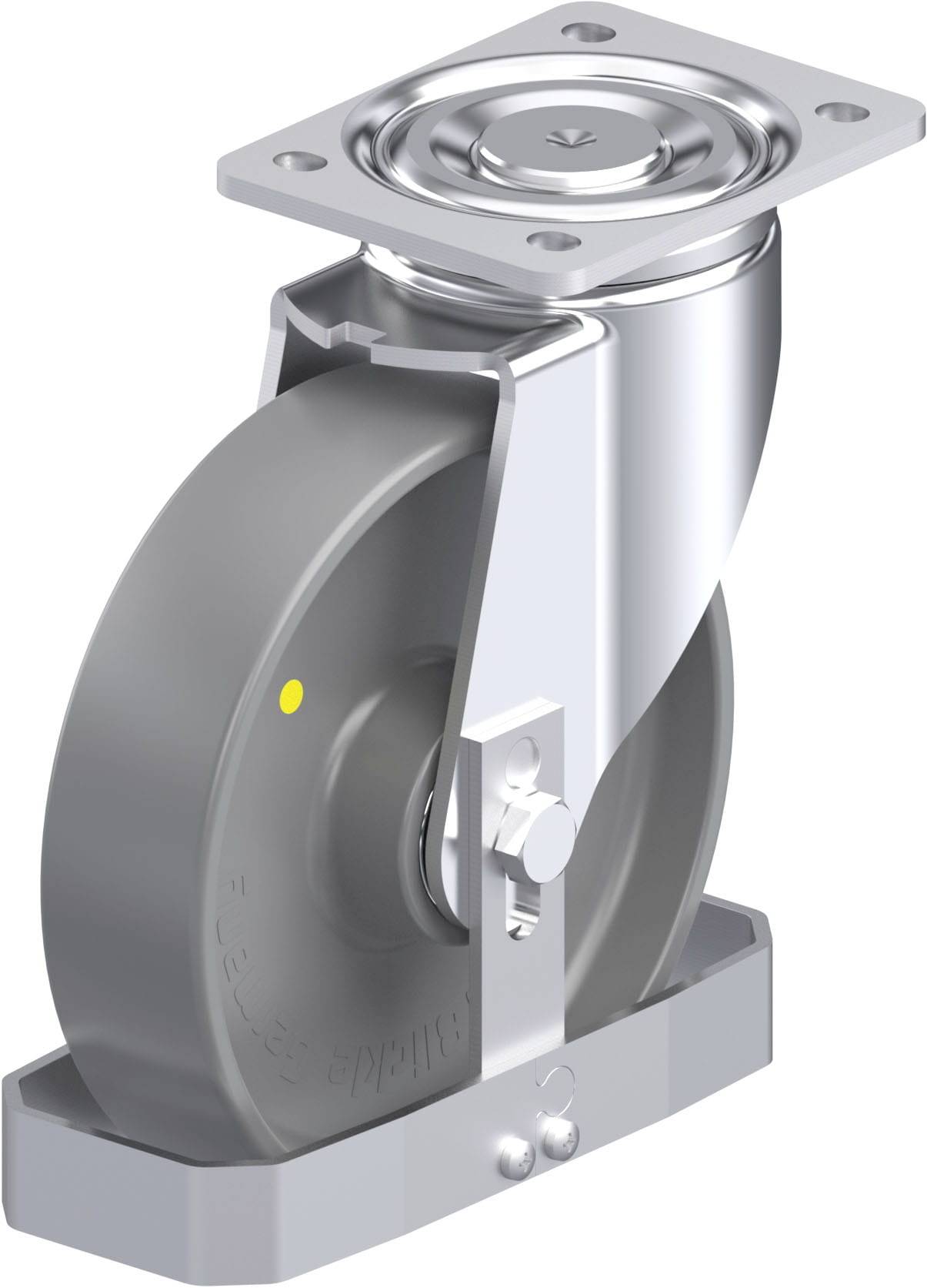 Blickle 910780 LH-PO 200K-ELS-FS Acéllemez forgógörgő KerékØ: 200 mm Teherbírás (max.): 600 kg 1 db
