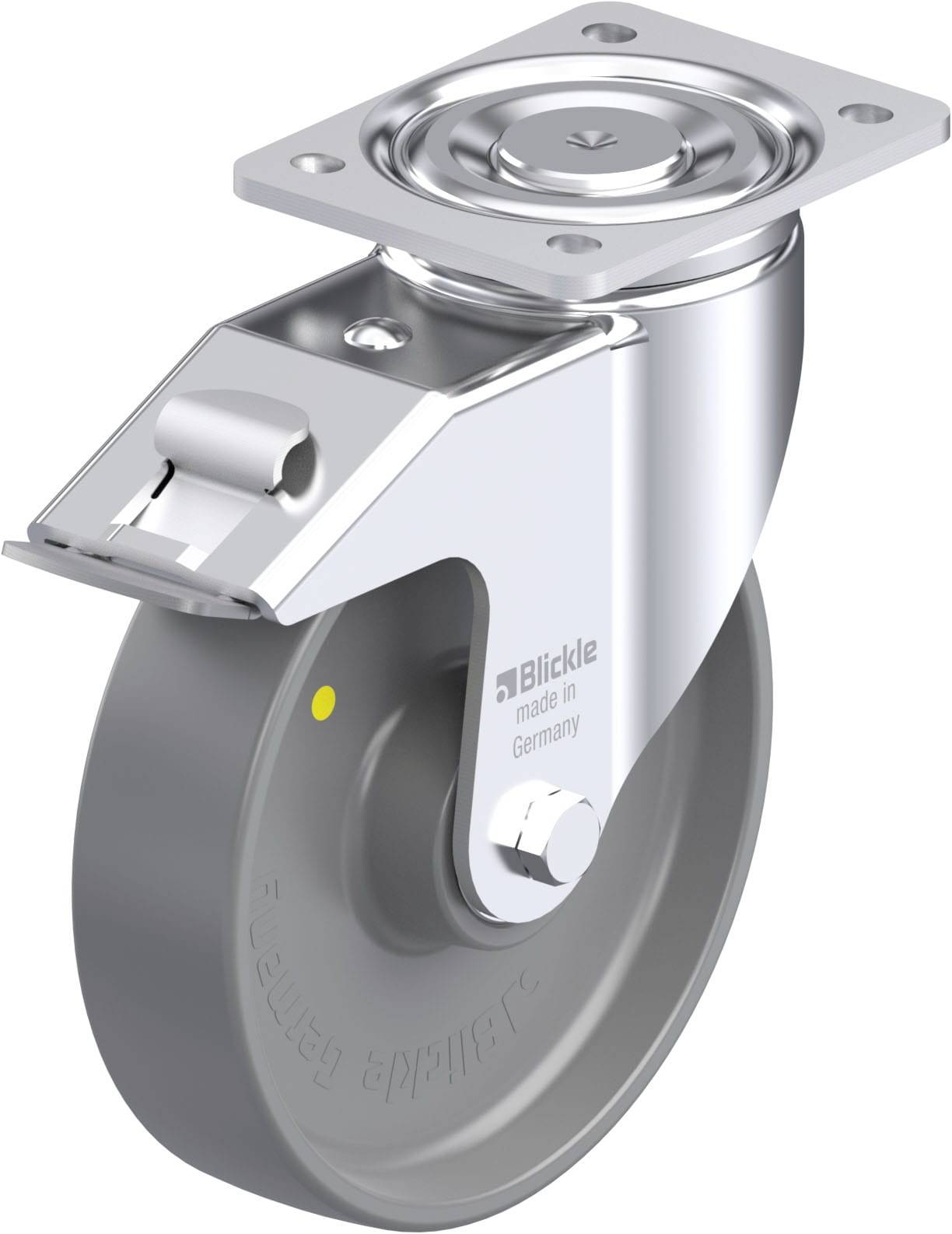 Blickle 881680 LH-PO 200K-FI-ELS Acéllemez forgógörgő KerékØ: 200 mm Teherbírás (max.): 600 kg 1 db