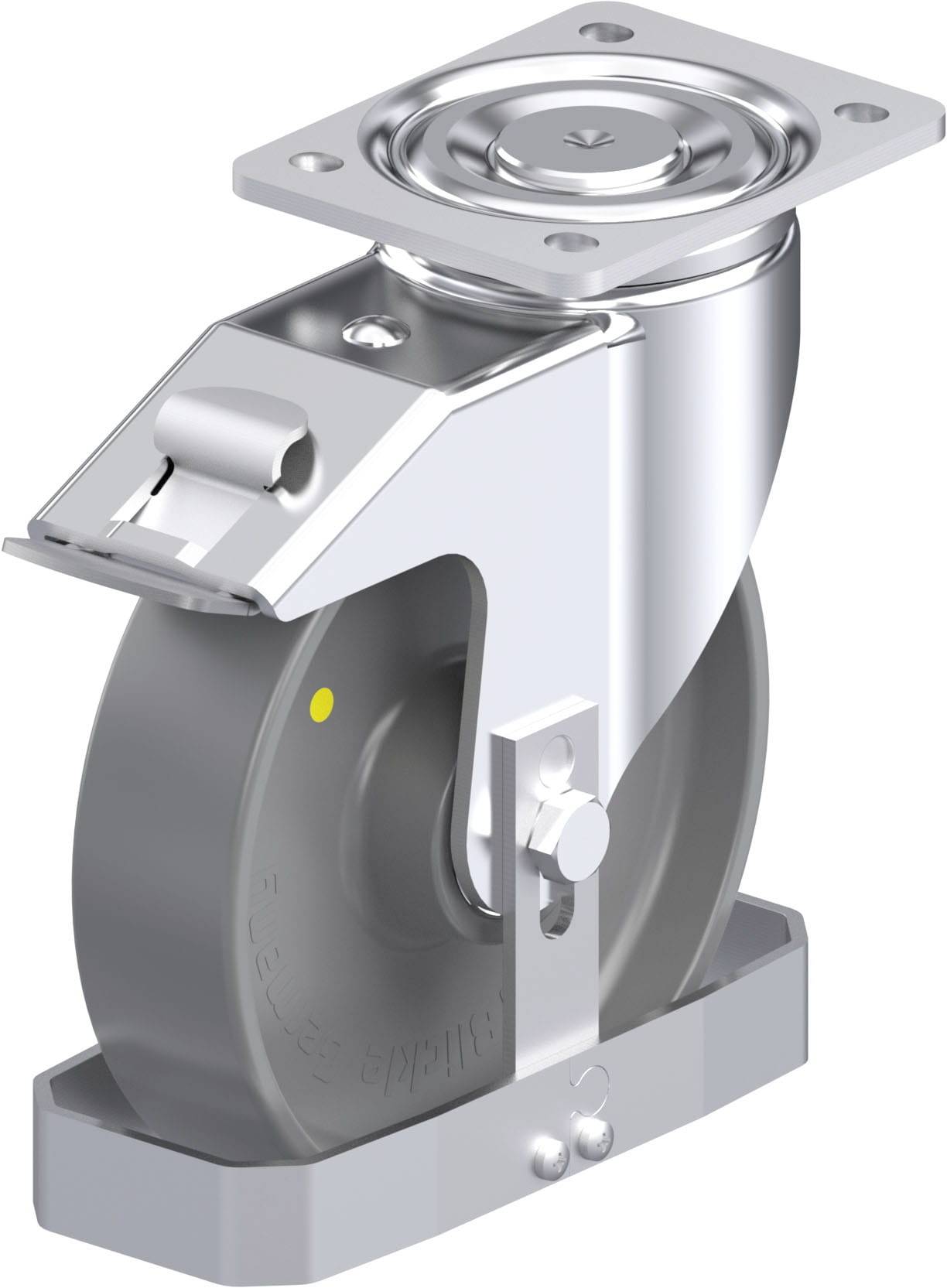 Blickle 910778 LH-PO 200K-FI-ELS-FS Acéllemez forgógörgő KerékØ: 200 mm Teherbírás (max.): 600 kg 1 db