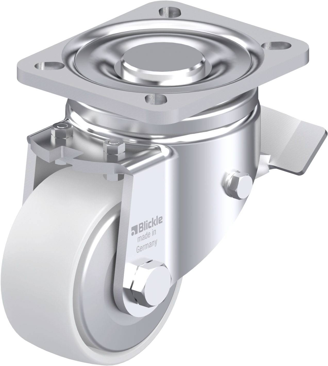 Blickle 852774 LH-PO 82G-ST-FA Acéllemez forgógörgő KerékØ: 80 mm Teherbírás (max.): 230 kg 1 db