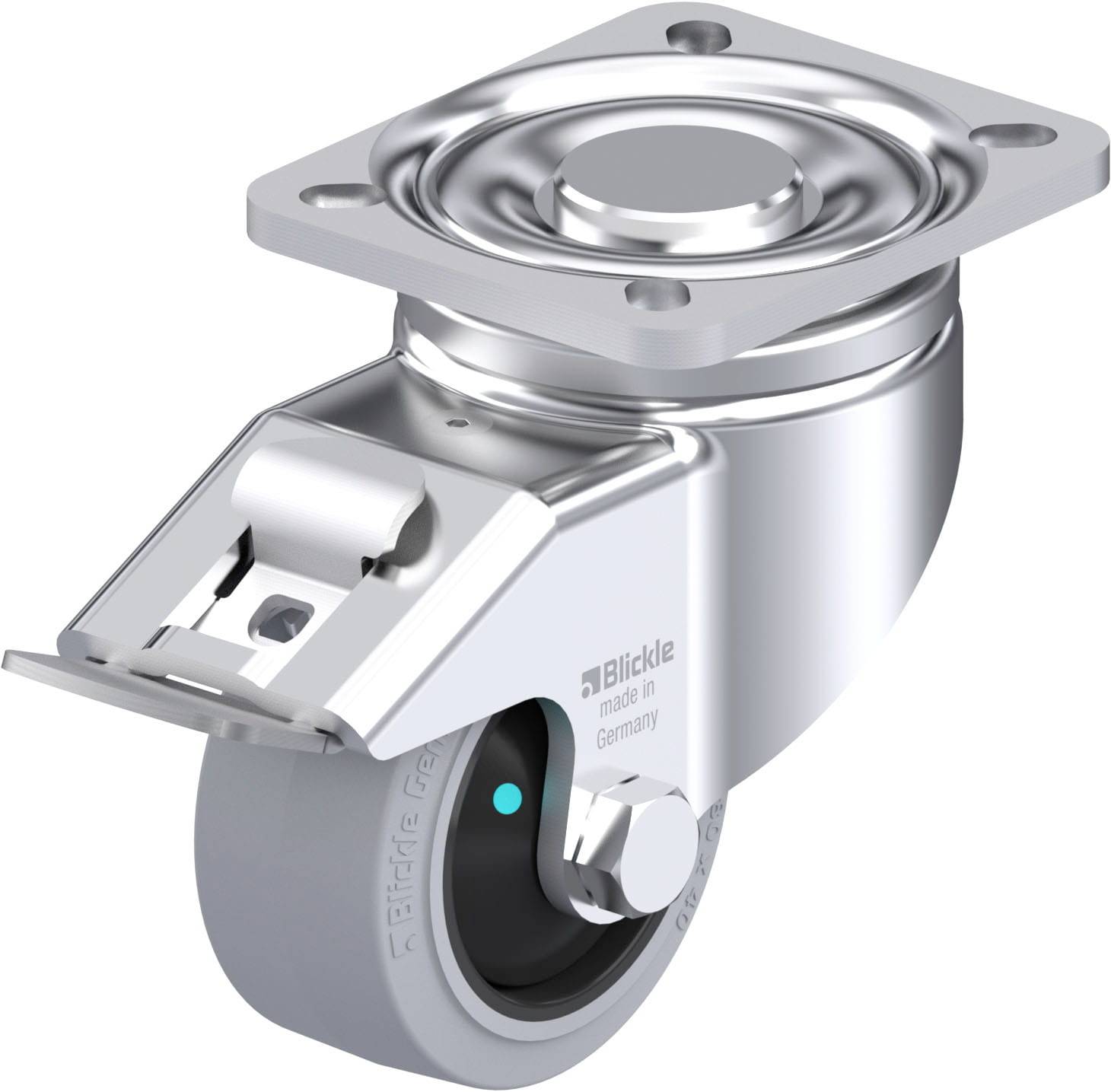 Blickle 851731 LH-POEV 82KFD-FI-SG Acéllemez forgógörgő KerékØ: 80 mm Teherbírás (max.): 170 kg 1 db