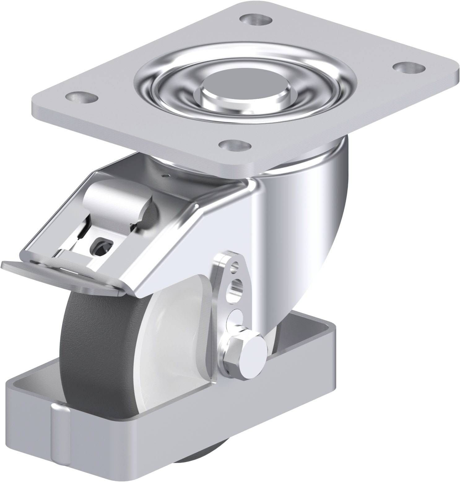 Blickle 939002 LH-POTH 100G-3-FI-FS Acéllemez forgógörgő KerékØ: 100 mm Teherbírás (max.): 300 kg 1 db