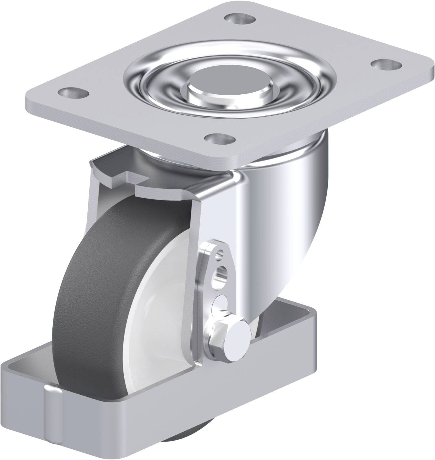 Blickle 939000 LH-POTH 100G-3-FS Acéllemez forgógörgő KerékØ: 100 mm Teherbírás (max.): 300 kg 1 db