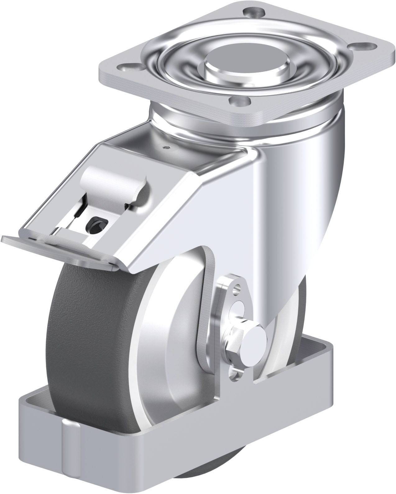 Blickle 920905 LH-POTH 125K-1-FI-FA-FS Acéllemez forgógörgő KerékØ: 125 mm Teherbírás (max.): 350 kg 1 db