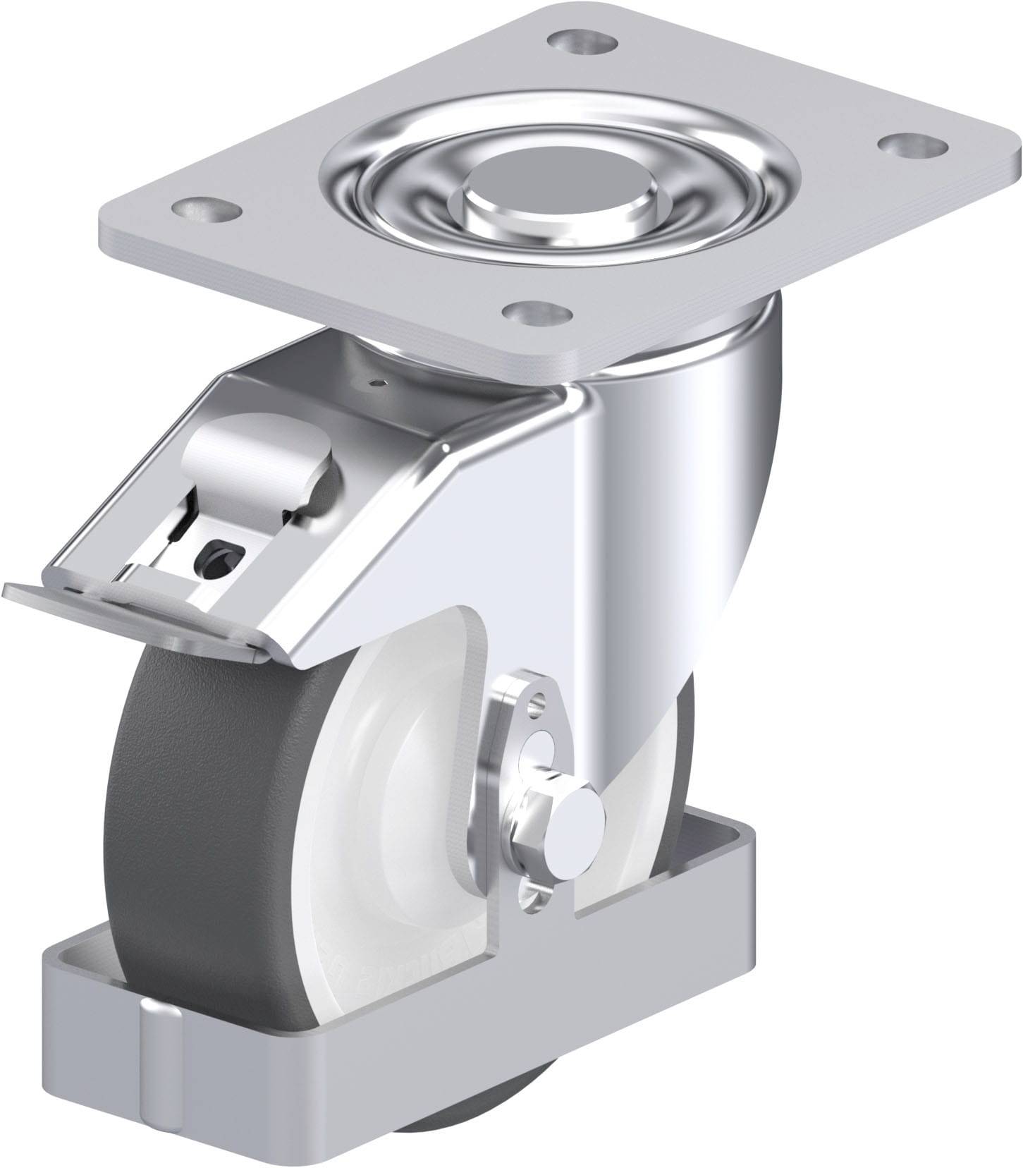 Blickle 939042 LH-POTH 125K-3-FI-FS Acéllemez forgógörgő KerékØ: 125 mm Teherbírás (max.): 350 kg 1 db