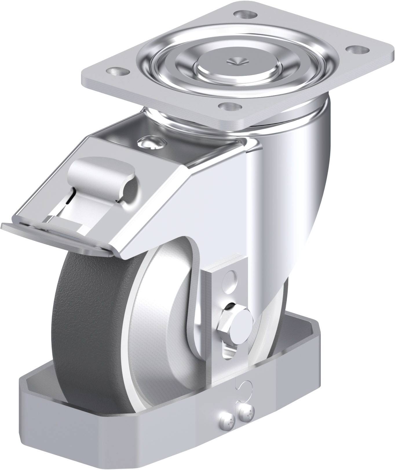 Blickle 939077 LH-POTH 150R-FI-FA-FS Acéllemez forgógörgő KerékØ: 150 mm Teherbírás (max.): 500 kg 1 db