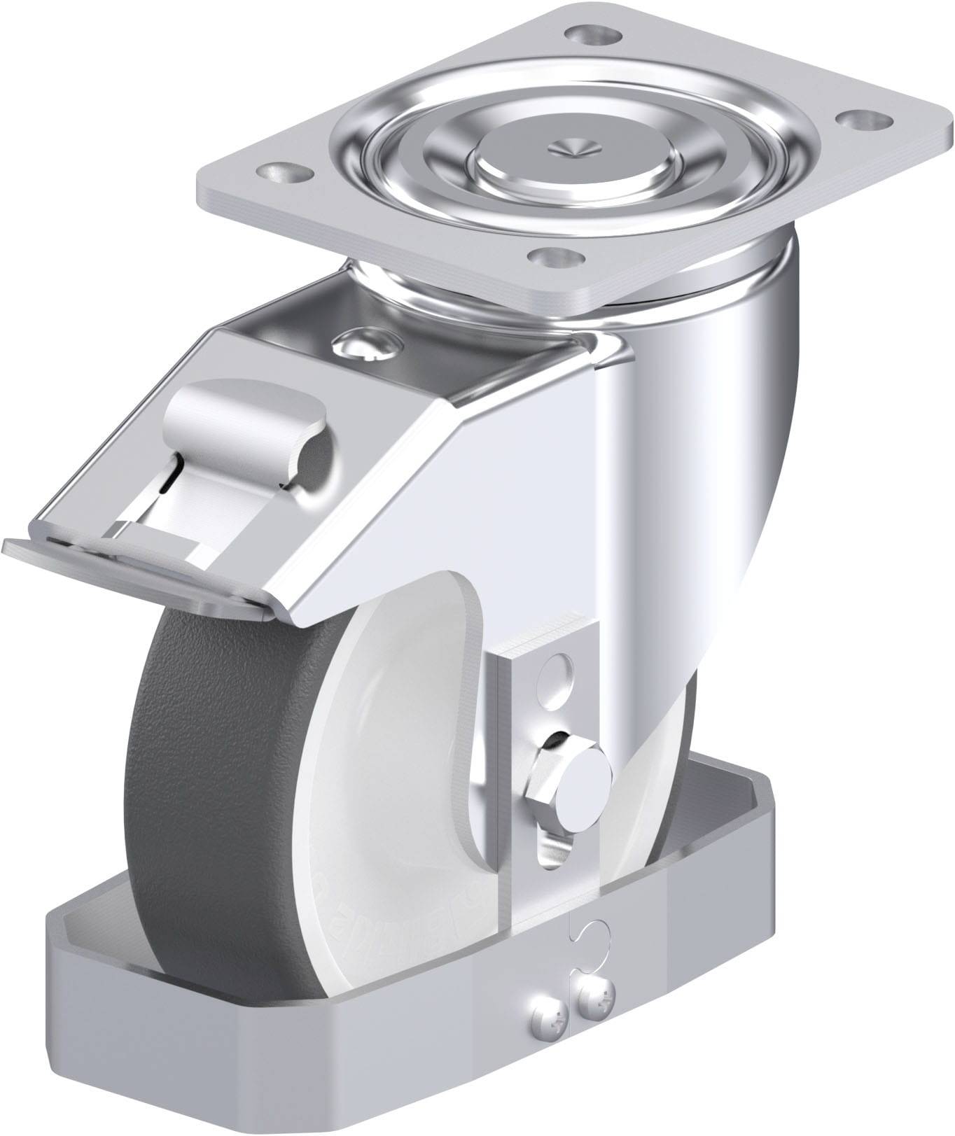 Blickle 745020 LH-POTH 150R-FI-FS Acéllemez forgógörgő KerékØ: 150 mm Teherbírás (max.): 500 kg 1 db